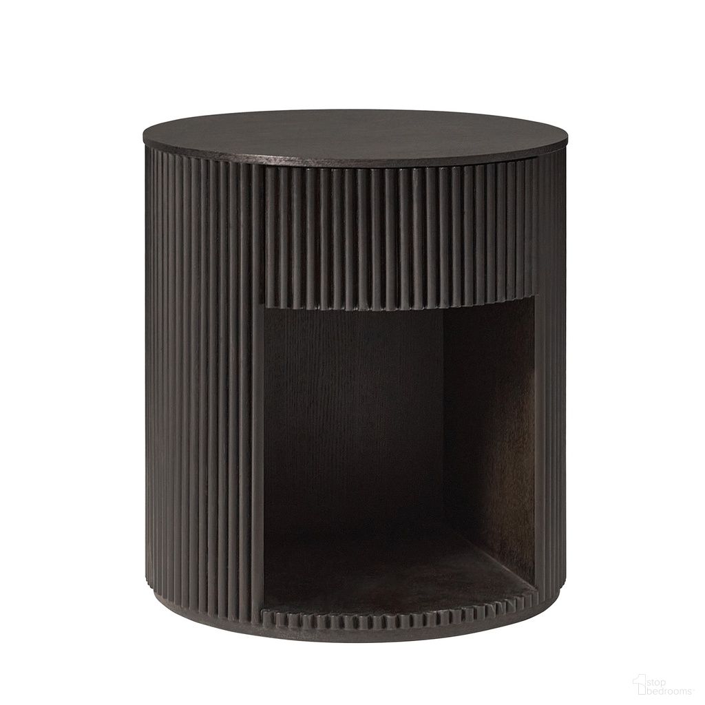 The appearance of Bert Round End Table In Charcoal designed by Karat Home in the modern / contemporary interior design. This charcoal piece of furniture  was selected by 1StopBedrooms from Bert Collection to add a touch of cosiness and style into your home. Sku: ETRB1478-CHA. Material: Engineered Wood.
