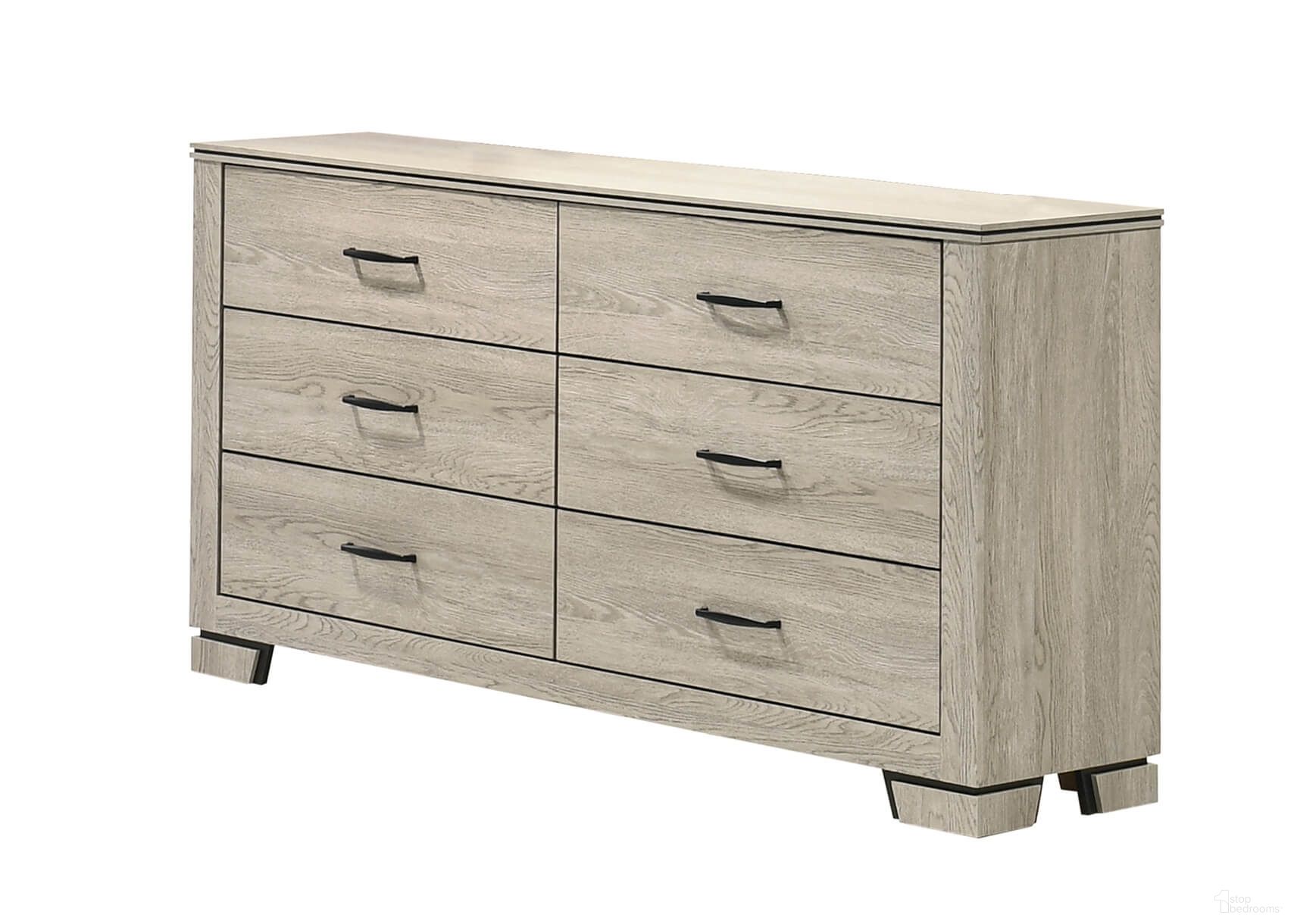 The appearance of Bertha 6 Drawer Dresser in Rustic Greige Oak designed by Best Quality Furniture in the country / farmhouse interior design. This rustic greige oak piece of furniture was selected by 1StopBedrooms from Bertha Collection to add a touch of cosiness and style into your home. Sku: B830-DR. Material: MDF.