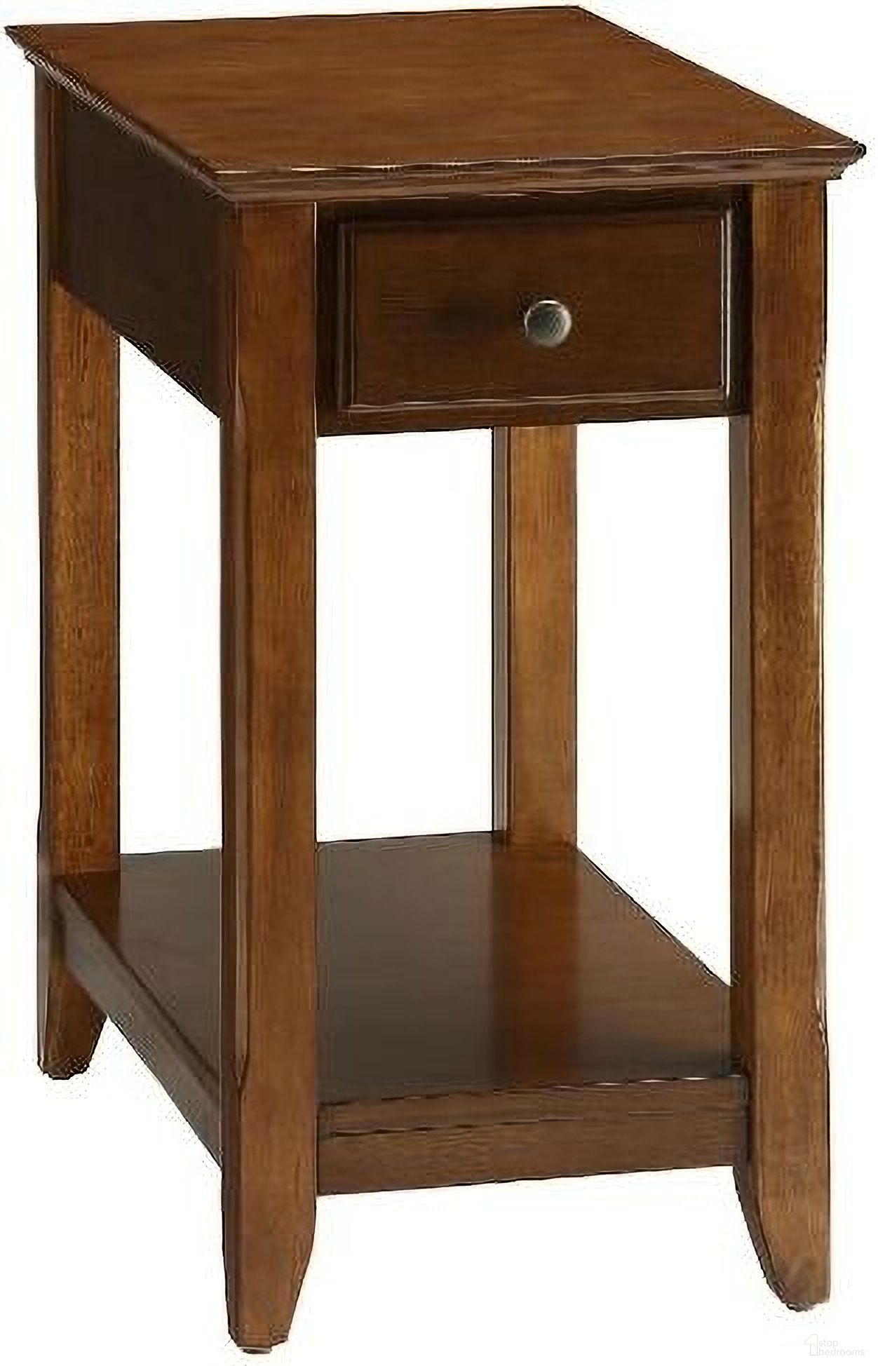 The appearance of Bertie Walnut Side Table designed by ACME in the transitional interior design. This brown piece of furniture  was selected by 1StopBedrooms from Bertie Collection to add a touch of cosiness and style into your home. Sku: 82836. Material: Wood.