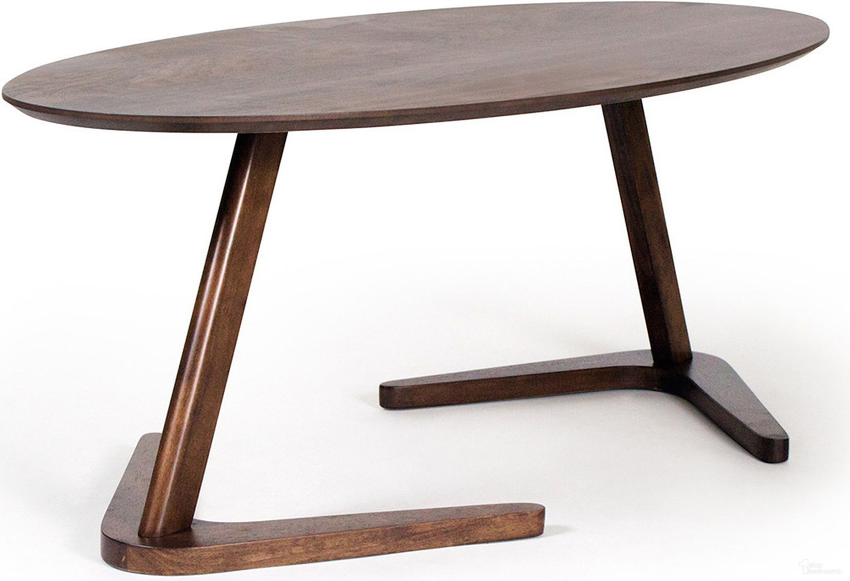 The appearance of Bertram Oval Coffee Table In Walnut designed by Aeon in the modern / contemporary interior design. This walnut piece of furniture was selected by 1StopBedrooms from to add a touch of cosiness and style into your home. Sku: AE1688-CT-Walnut. Material: Wood.