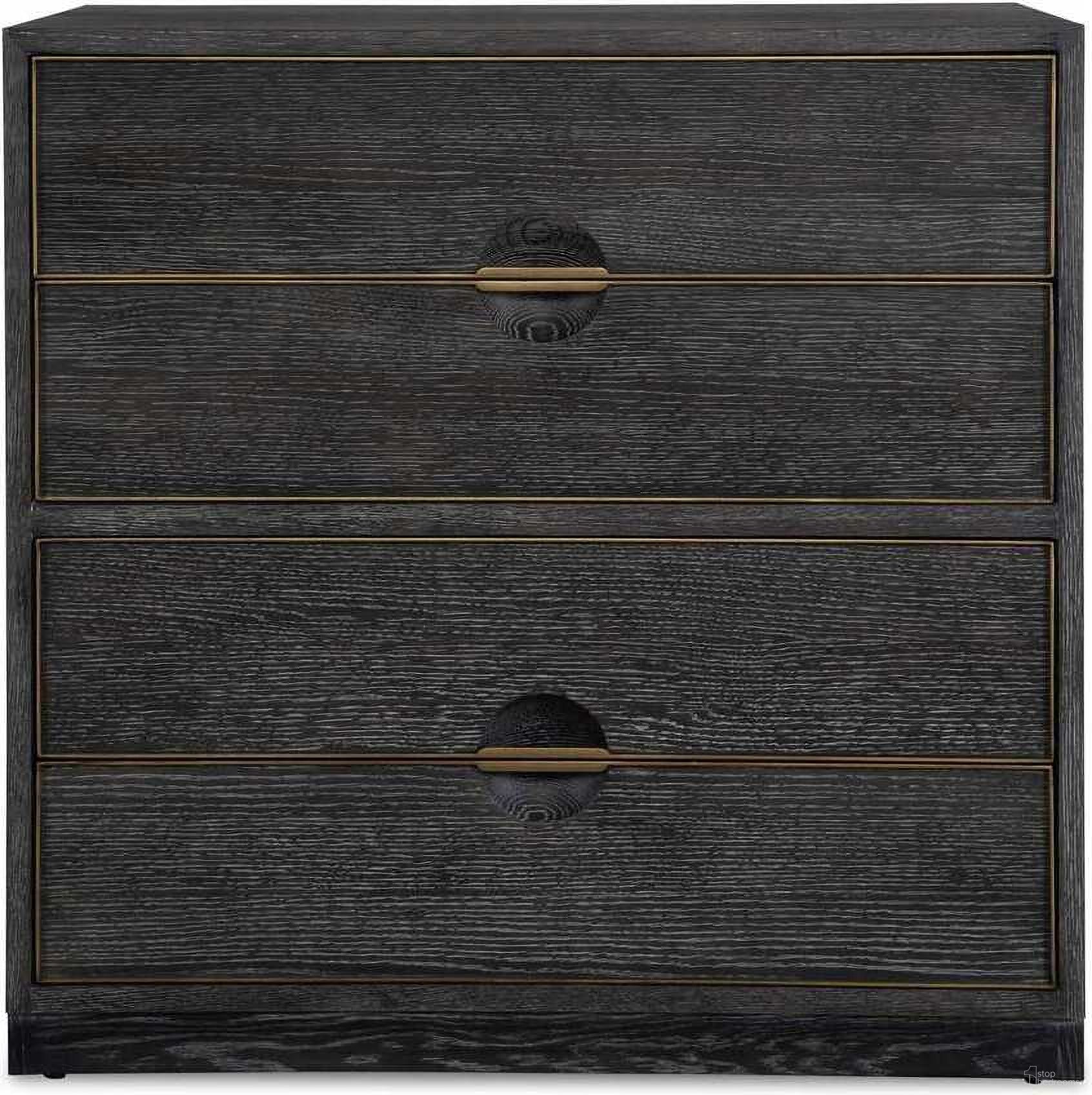 The appearance of Besos 4 Drawer Chest In Brass and Black designed by Uttermost in the modern / contemporary interior design. This brass and black piece of furniture  was selected by 1StopBedrooms from Besos Collection to add a touch of cosiness and style into your home. Sku: 22930. Material: Oak Wood.