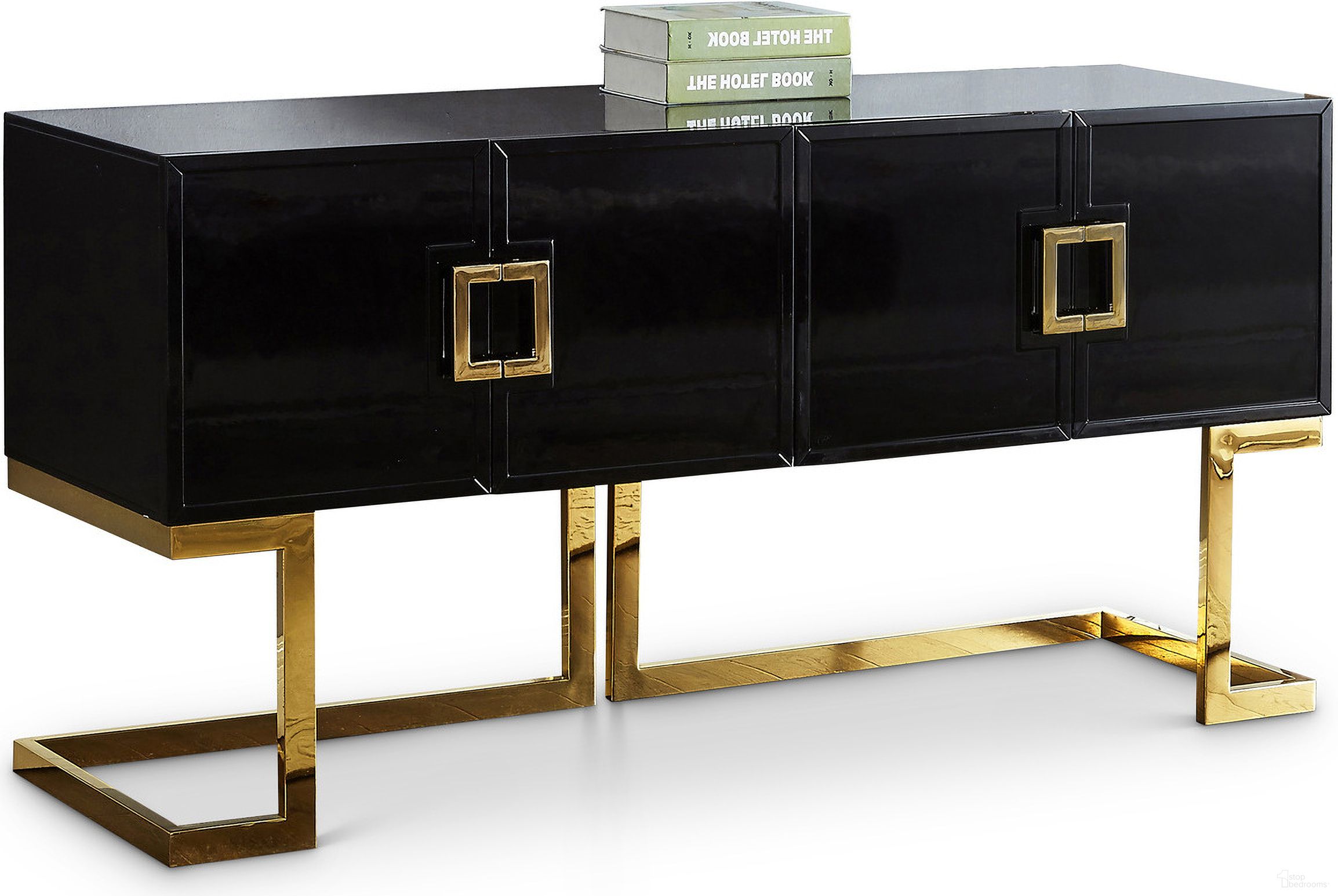Beth Sideboard/Buffet In Black and Gold