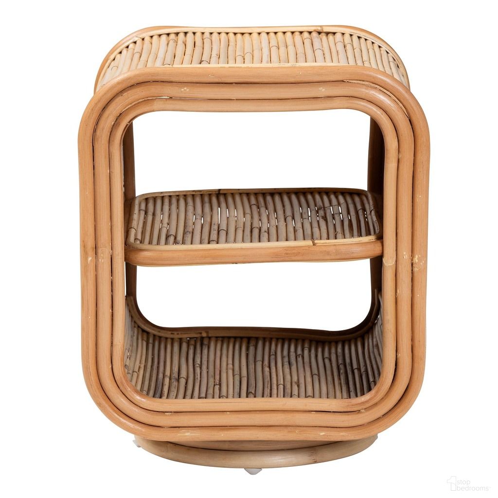 The appearance of Bethari Rattan Nightstand In Natural designed by Baxton Studio in the bohemian interior design. This natural piece of furniture  was selected by 1StopBedrooms from Bethari Collection to add a touch of cosiness and style into your home. Sku: WS056-Natural Rattan-NS. Material: Natural Rattan.