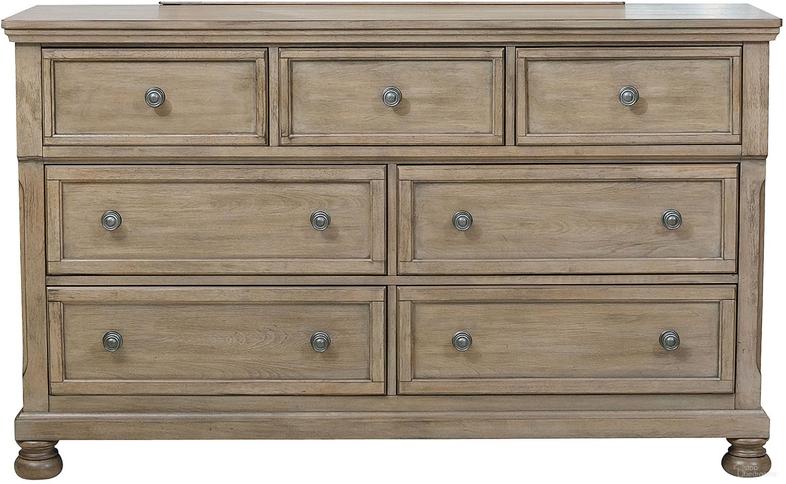The appearance of Bethel Wire Brushed Dresser designed by Homelegance in the transitional interior design. This gray piece of furniture was selected by 1StopBedrooms from Bethel Collection to add a touch of cosiness and style into your home. Sku: 2259GY-5. Material: Wood.