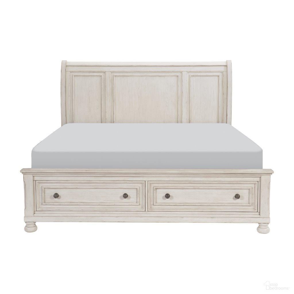 The appearance of Bethel California King Platform Bed with Footboard Storage In White designed by Homelegance in the country / farmhouse interior design. This white piece of furniture  was selected by 1StopBedrooms from Bethel Collection to add a touch of cosiness and style into your home. Sku: 2259KW-1;2259KW-2;2259KW-3CK. Bed Type: Platform Bed. Material: Wood. Bed Size: California King.