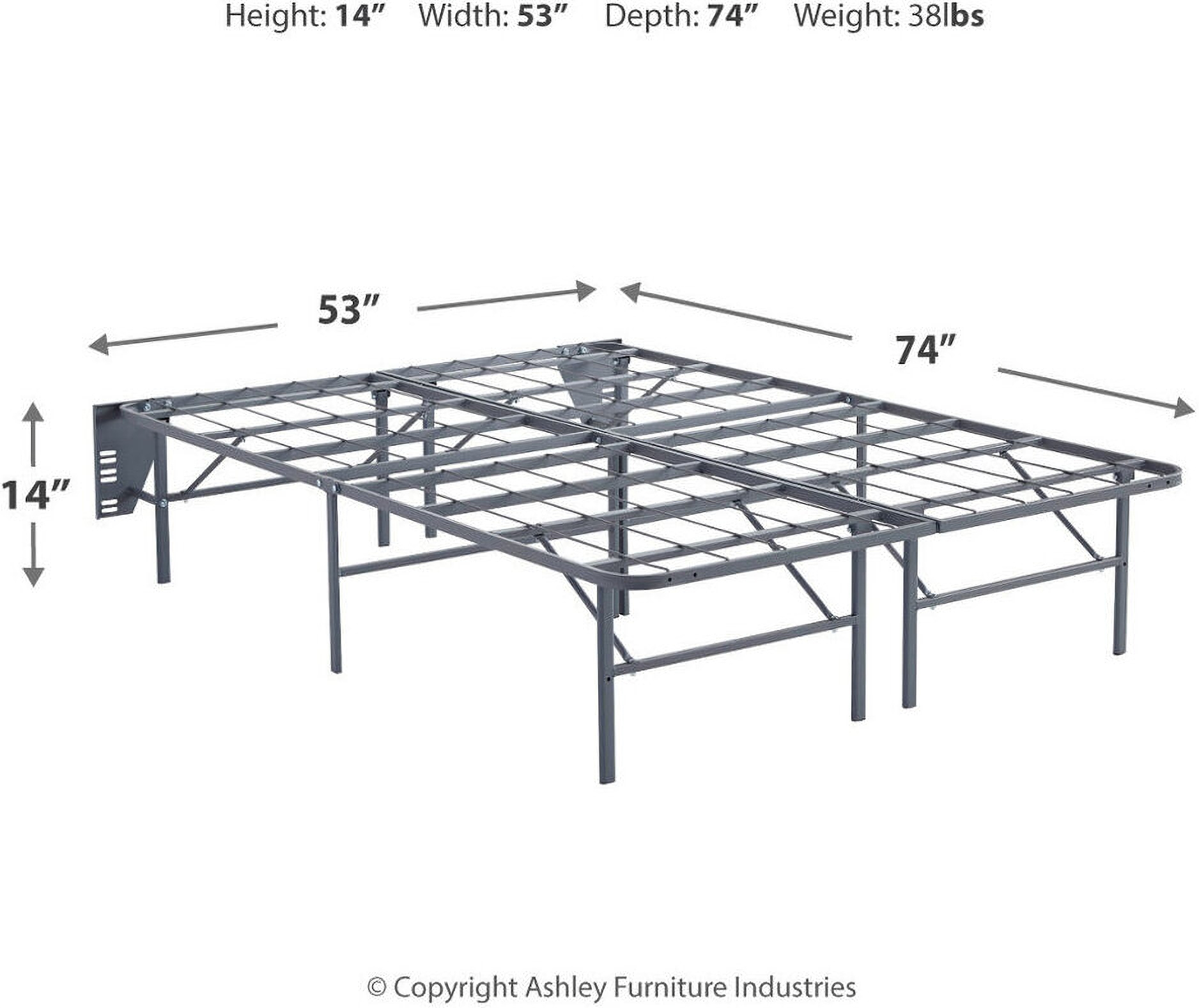 Better Than A Boxspring Gray Full Foundation by Ashley Furniture