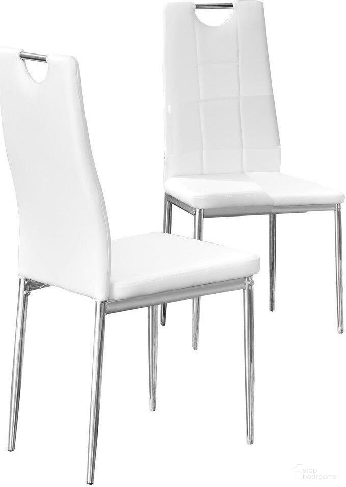 The appearance of Beverly Faux Leather Upholstered Side Chair Set of 2 In White designed by Best Master Furniture in the modern / contemporary interior design. This white piece of furniture  was selected by 1StopBedrooms from Beverly Collection to add a touch of cosiness and style into your home. Sku: T248WC. Material: Faux Leather. Chair Type: Side Chair.