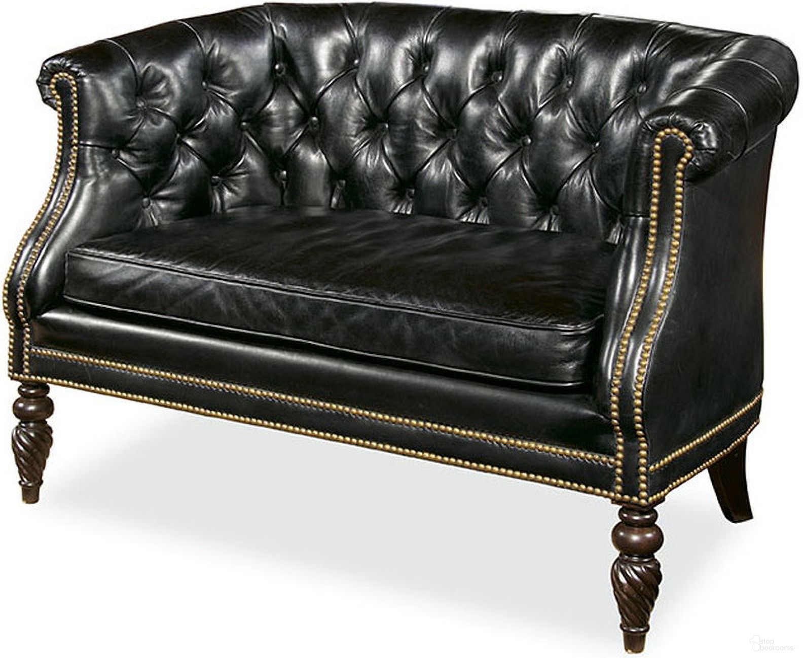 The appearance of Beverly Settee In Black designed by Century Furniture in the modern / contemporary interior design. This black piece of furniture  was selected by 1StopBedrooms from Century Trading Company Collection to add a touch of cosiness and style into your home. Sku: PLR-3004-NOIR. Material: Leather.