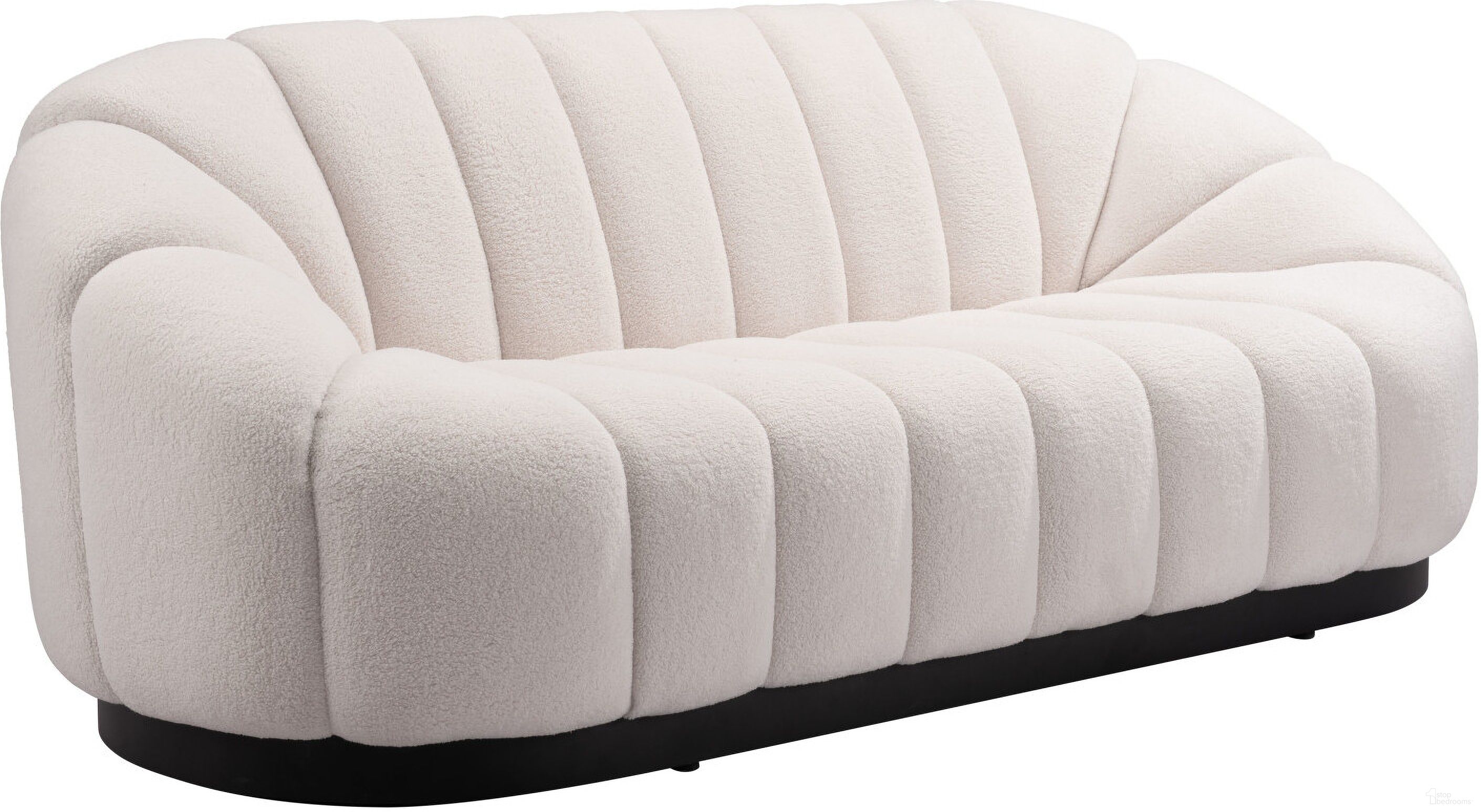 The appearance of Bhutan Sofa In Cream designed by Zuo Modern in the modern / contemporary interior design. This cream piece of furniture was selected by 1StopBedrooms from Bhutan Collection to add a touch of cosiness and style into your home. Sku: 109341. Material: Polyester.