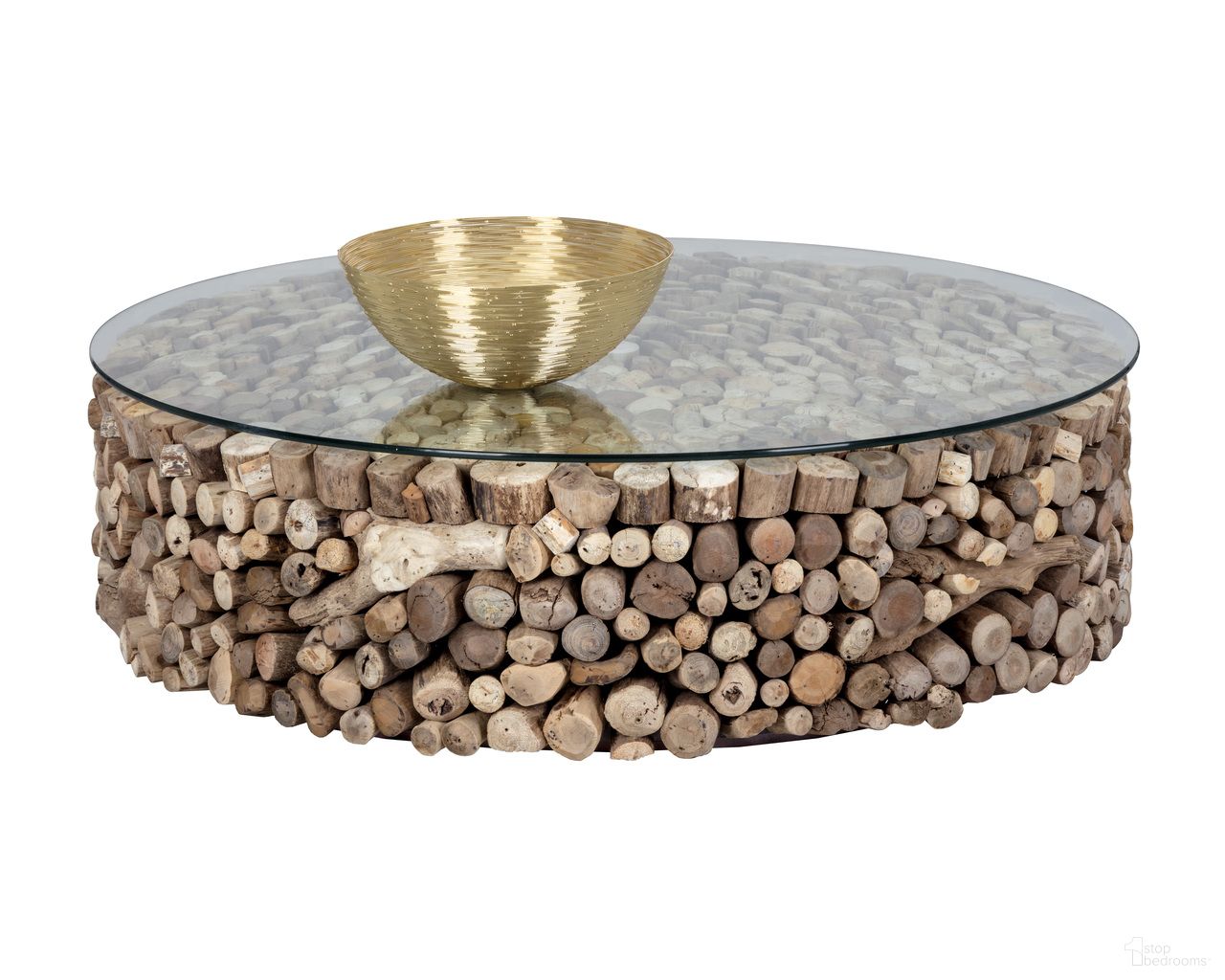 Bickford Coffee Table In Clear and Brown