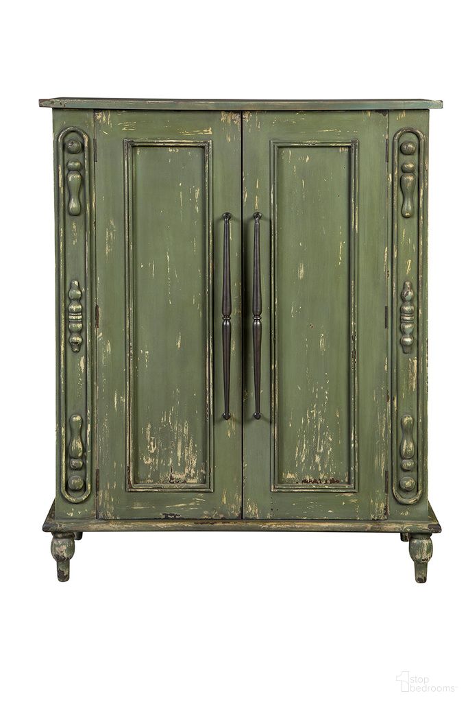 The appearance of Bijou Hall Cabinet In Green designed by Furniture Classics in the modern / contemporary interior design. This green piece of furniture  was selected by 1StopBedrooms from Bijou Collection to add a touch of cosiness and style into your home. Sku: 4742A45. Material: Mahogany.