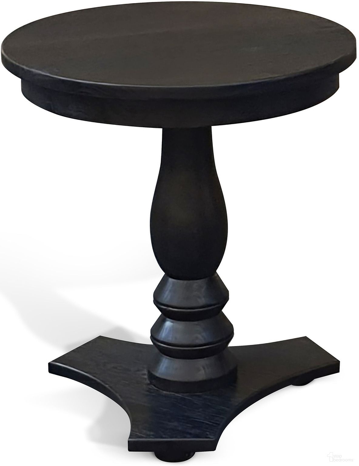 The appearance of Bijou Round Accent Table In Black designed by Sunny Designs in the traditional interior design. This umbra piece of furniture  was selected by 1StopBedrooms from Bijou Collection to add a touch of cosiness and style into your home. Sku: 2129UM. Material: Solid Wood.