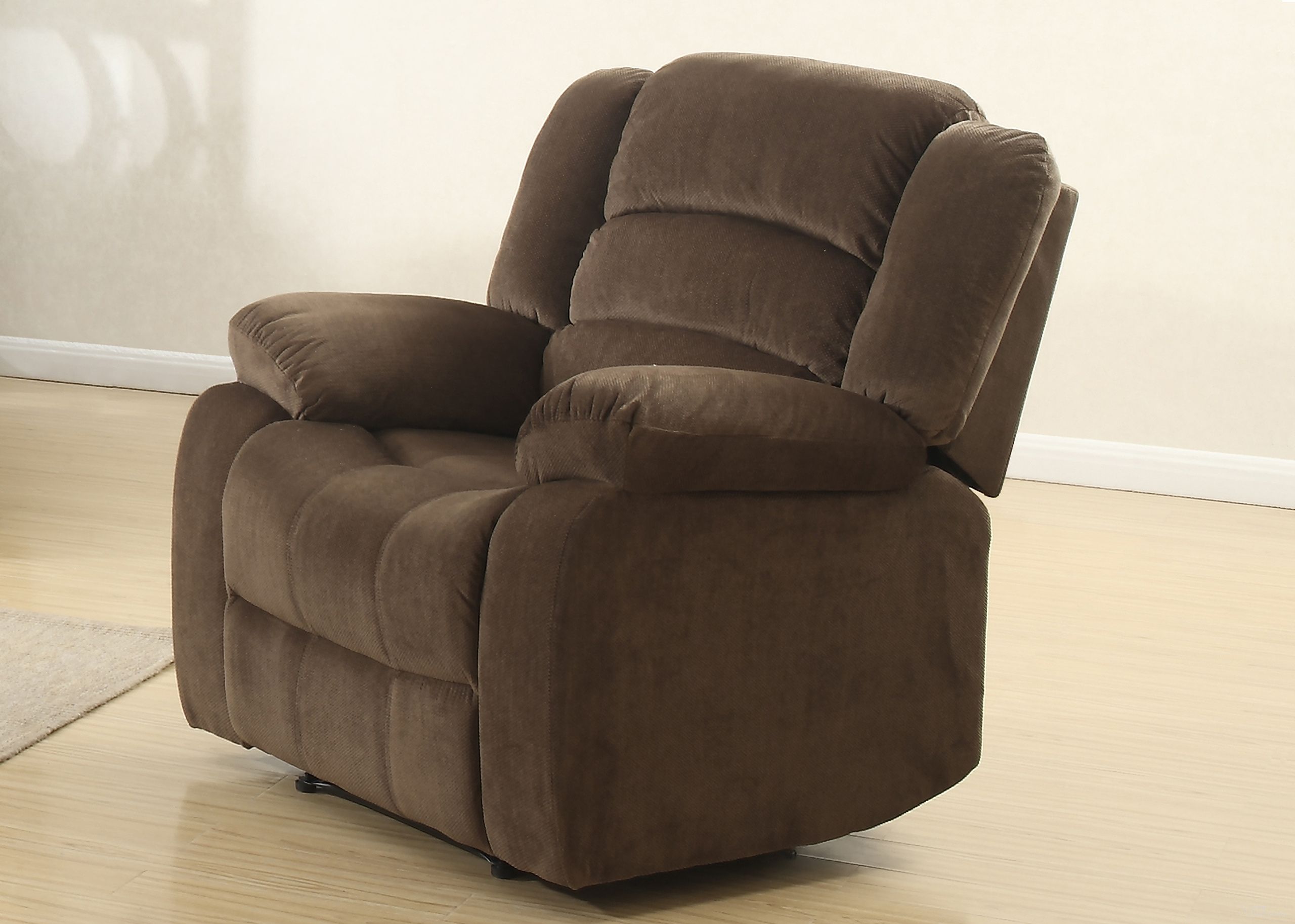 The appearance of Bill Contemporary Reclining Chair In Brown designed by AC Pacific in the modern / contemporary interior design. This brown piece of furniture was selected by 1StopBedrooms from Bill Collection to add a touch of cosiness and style into your home. Sku: BILL-BROWN-RC. Material: Polyester.