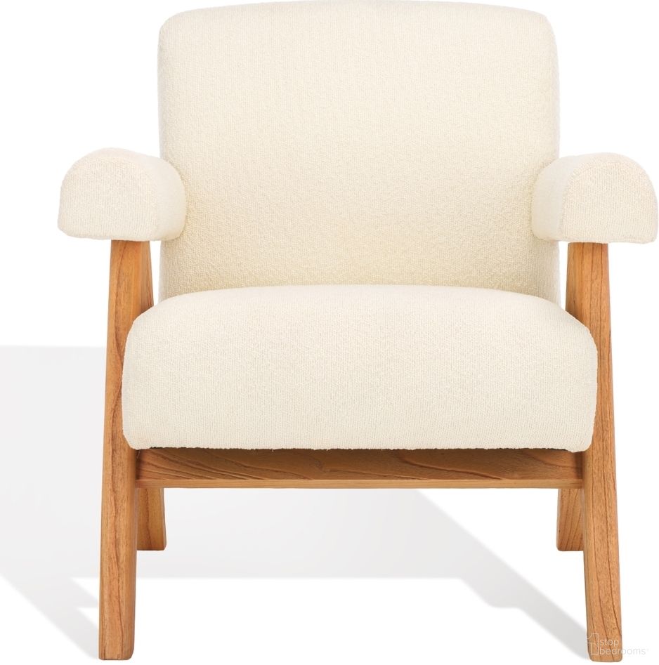 The appearance of Billie Upholstered Accent Chair In Beige and Natural designed by Safavieh Couture in the modern / contemporary interior design. This beige/natural piece of furniture was selected by 1StopBedrooms from Billie Collection to add a touch of cosiness and style into your home. Sku: SFV9100A. Material: Boucle.