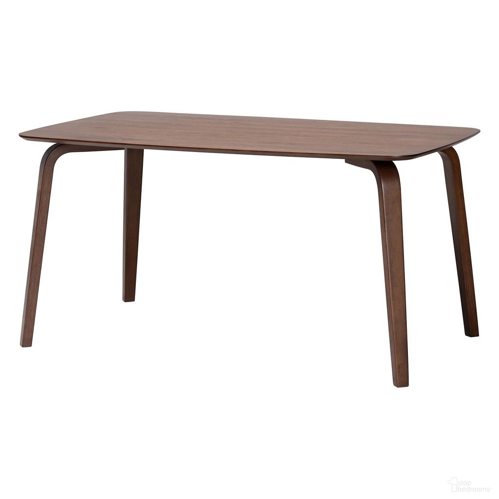 Billie Wood Dining Table In Walnut Brown