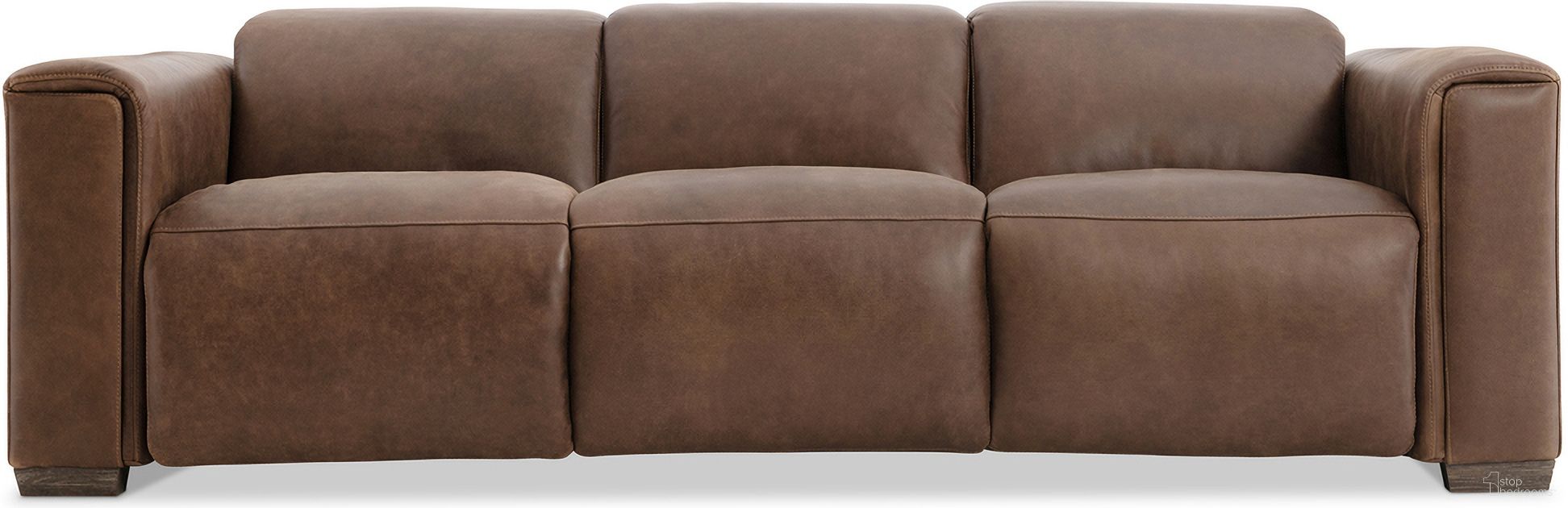 The appearance of Billings Leather Power Motion Sofa In Brown designed by Bernhardt in the transitional interior design. This brown piece of furniture was selected by 1StopBedrooms from Billings Collection to add a touch of cosiness and style into your home. Sku: 527RLO. Material: Leather.