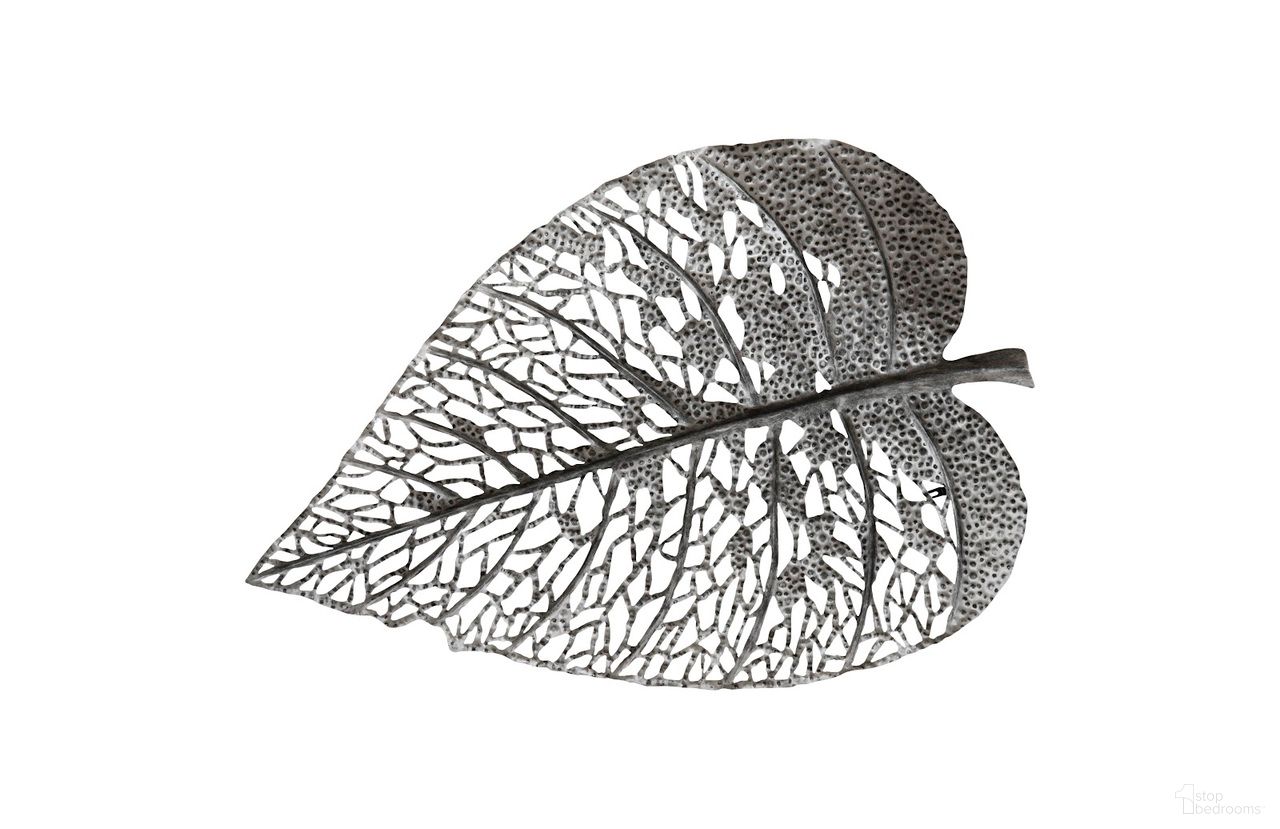 Birch Leaf Metal Large Wall Art In Silver