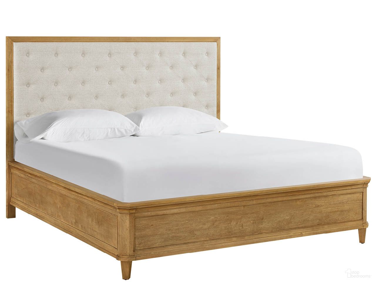 Birchaven Brindle Queen Upholstered Bed In Beige
