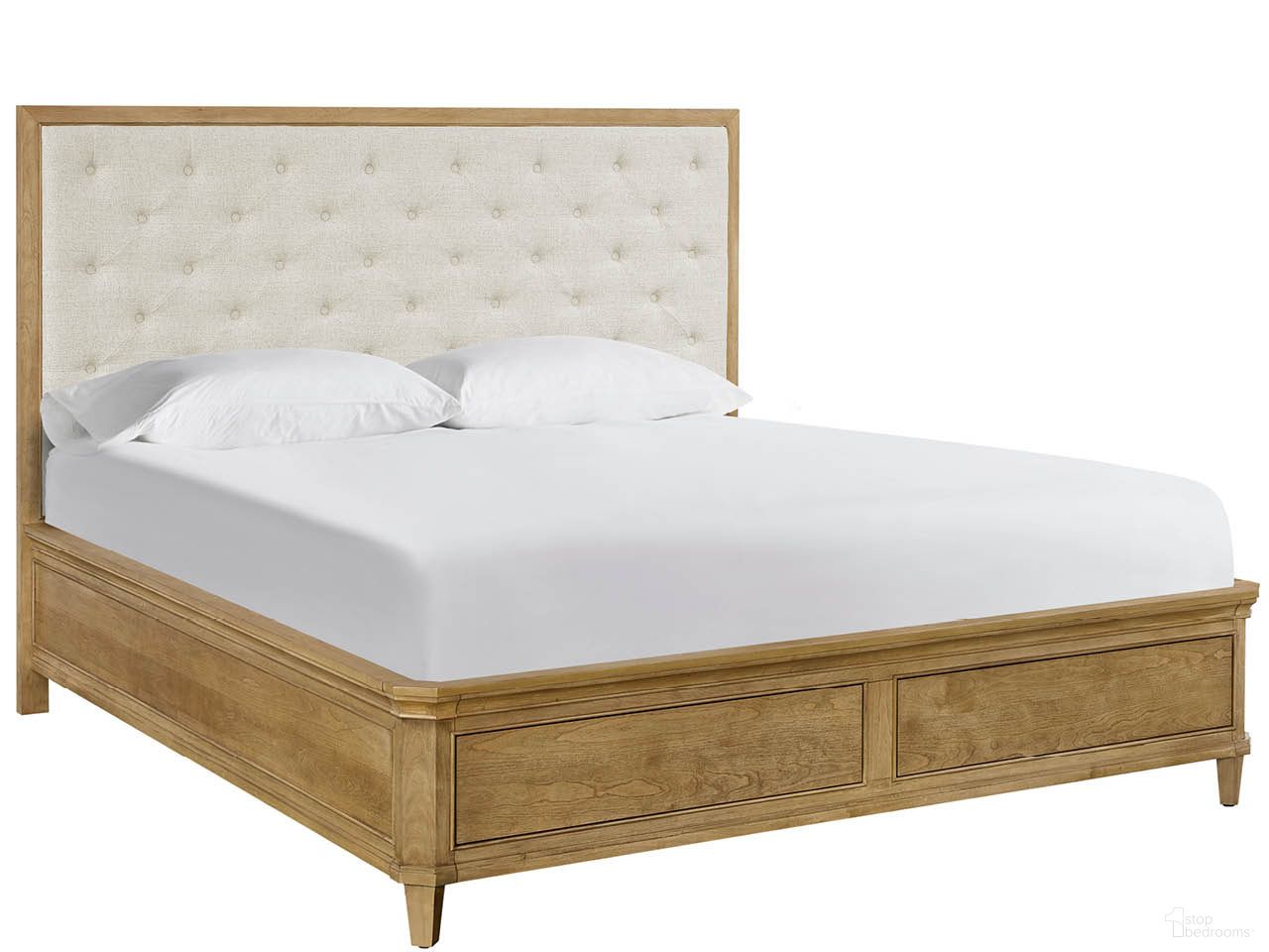 Birchaven Brindle Queen Upholstered Storage Bed In Beige
