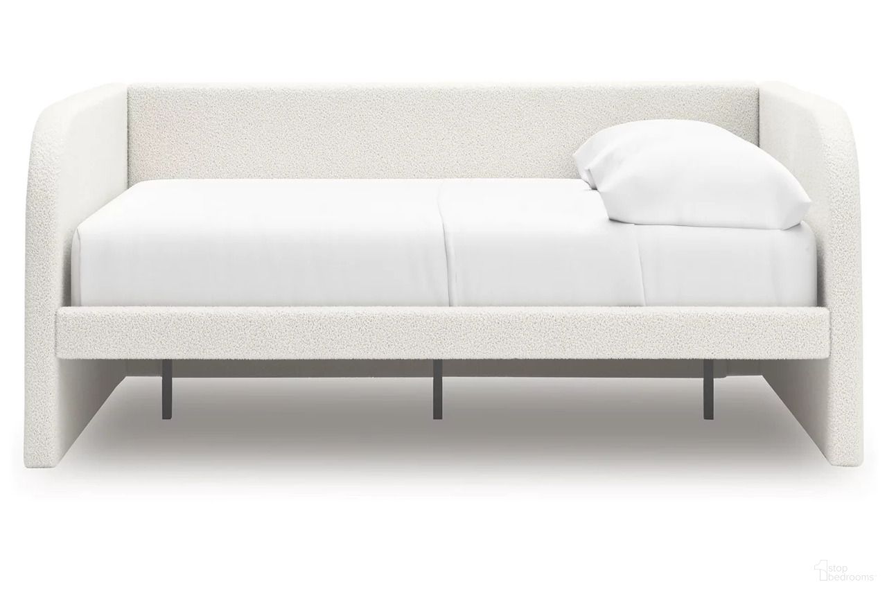 The appearance of Birkmore Full Upholstered Day Bed In Tan and White designed by Signature Design by Ashley in the transitional interior design. This tan/white piece of furniture  was selected by 1StopBedrooms from Birkmore Collection to add a touch of cosiness and style into your home. Sku: NCB1566-182;NCB1566-183. Bed Type: Daybed. Bed Size: Full.