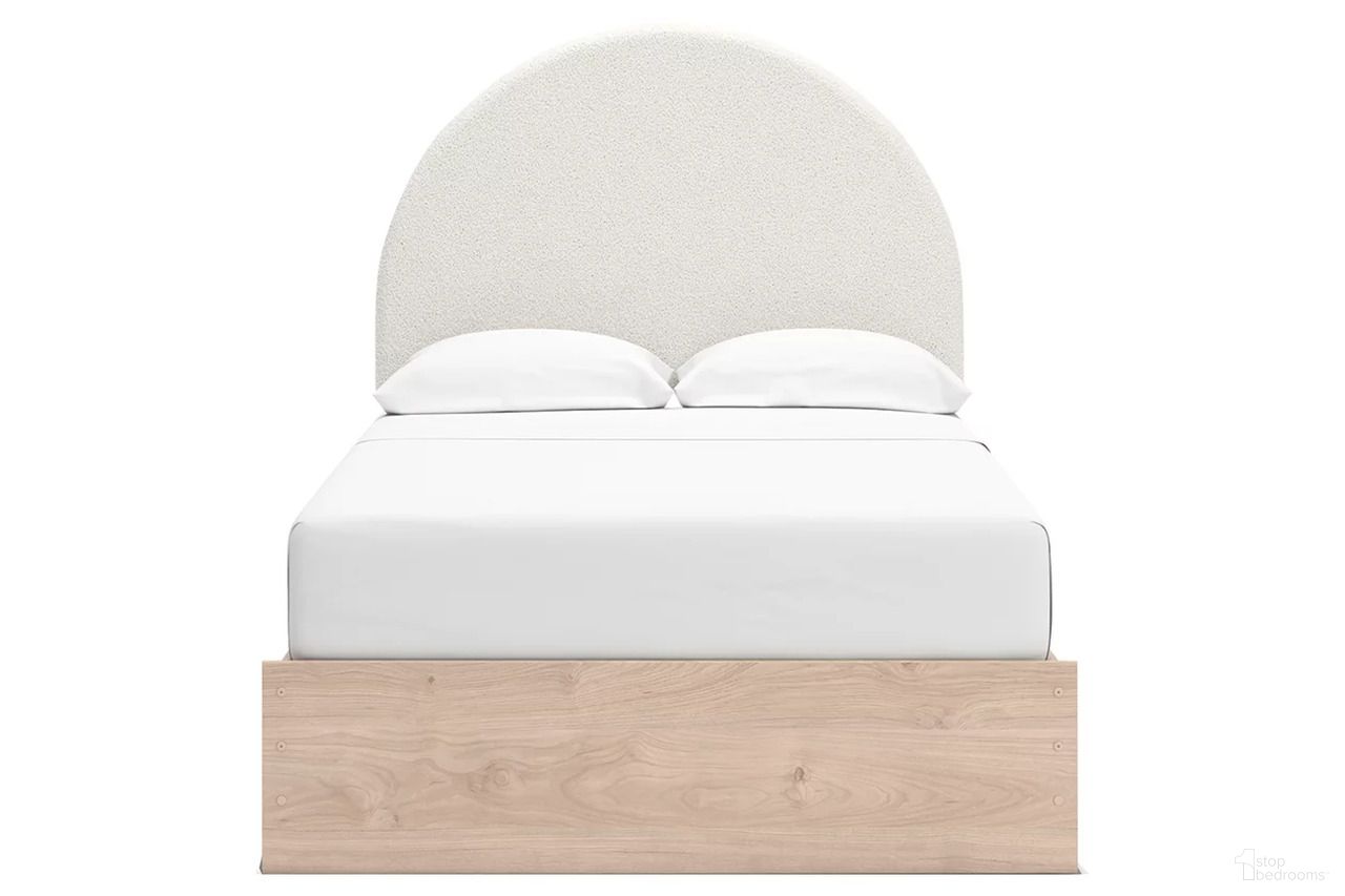 The appearance of Birkmore Full Upholstered Panel Bed In Tan and White designed by Signature Design by Ashley in the transitional interior design. This tan/white piece of furniture  was selected by 1StopBedrooms from Birkmore Collection to add a touch of cosiness and style into your home. Sku: B100-12;NCB1566-84;NCB1566-87;NCB1566-89. Bed Type: Panel Bed. Bed Size: Full.