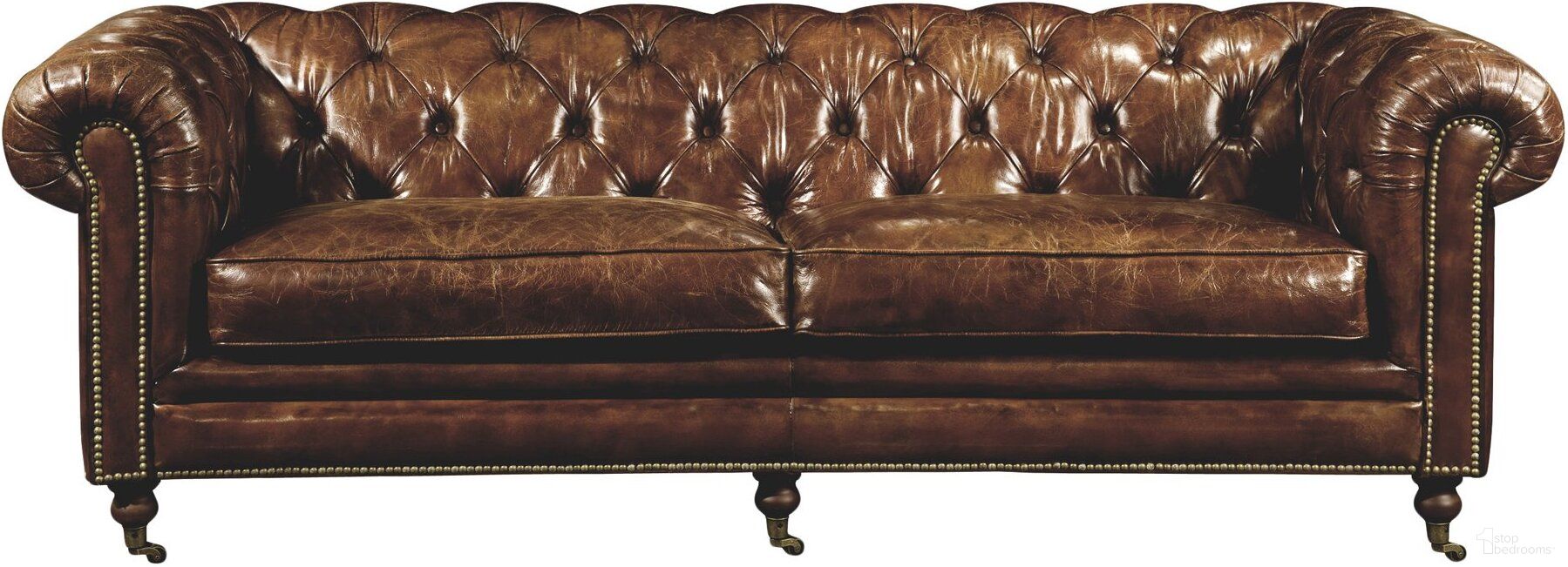 The appearance of Birmingham Dark Brown Sofa designed by Moes Home in the traditional interior design. This brown piece of furniture  was selected by 1StopBedrooms from Birmingham Collection to add a touch of cosiness and style into your home. Sku: PK-1007-20. Material: Leather.