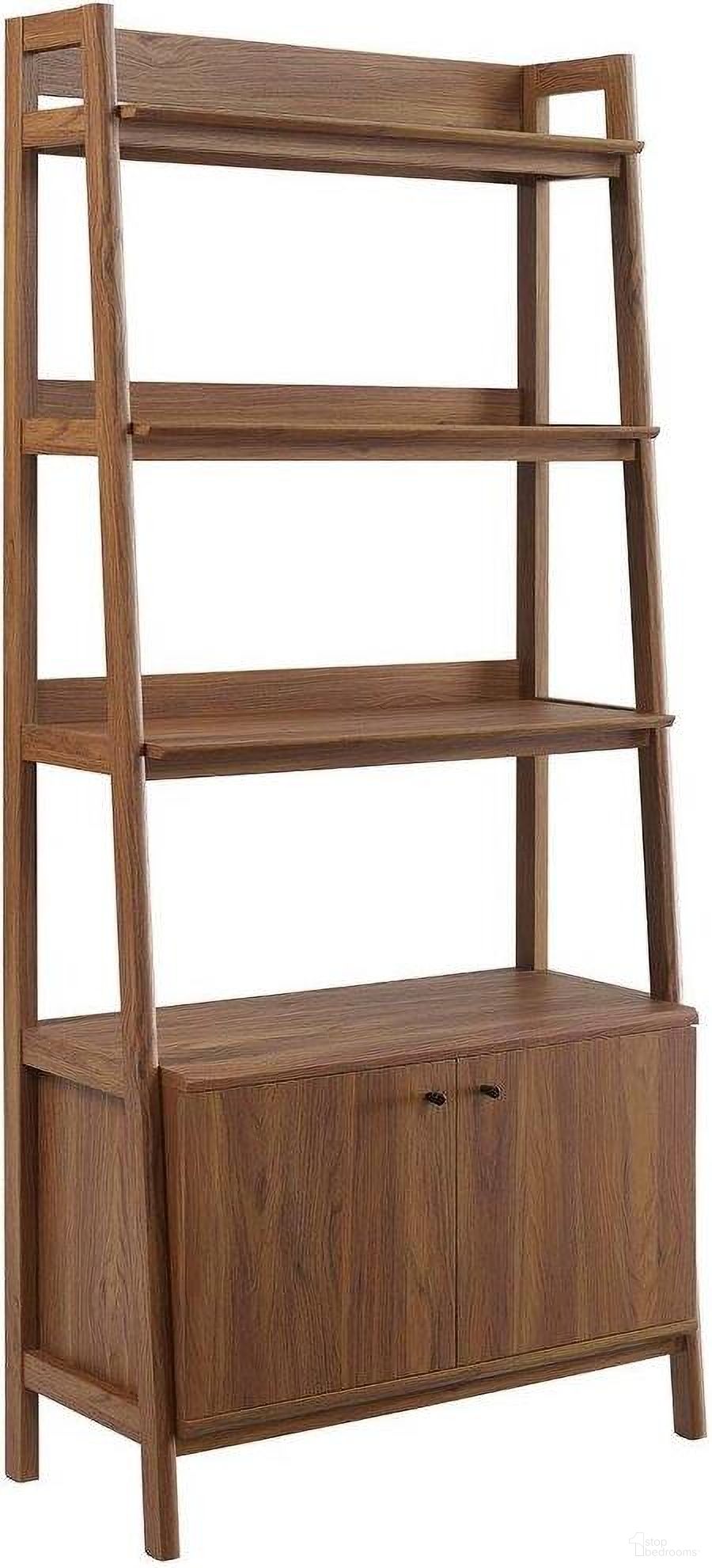 The appearance of Bixby Walnut 33 Inch Bookshelf designed by Modway in the modern / contemporary interior design. This walnut piece of furniture was selected by 1StopBedrooms from Bixby Collection to add a touch of cosiness and style into your home. Sku: EEI-4656-WAL. Material: MDF.