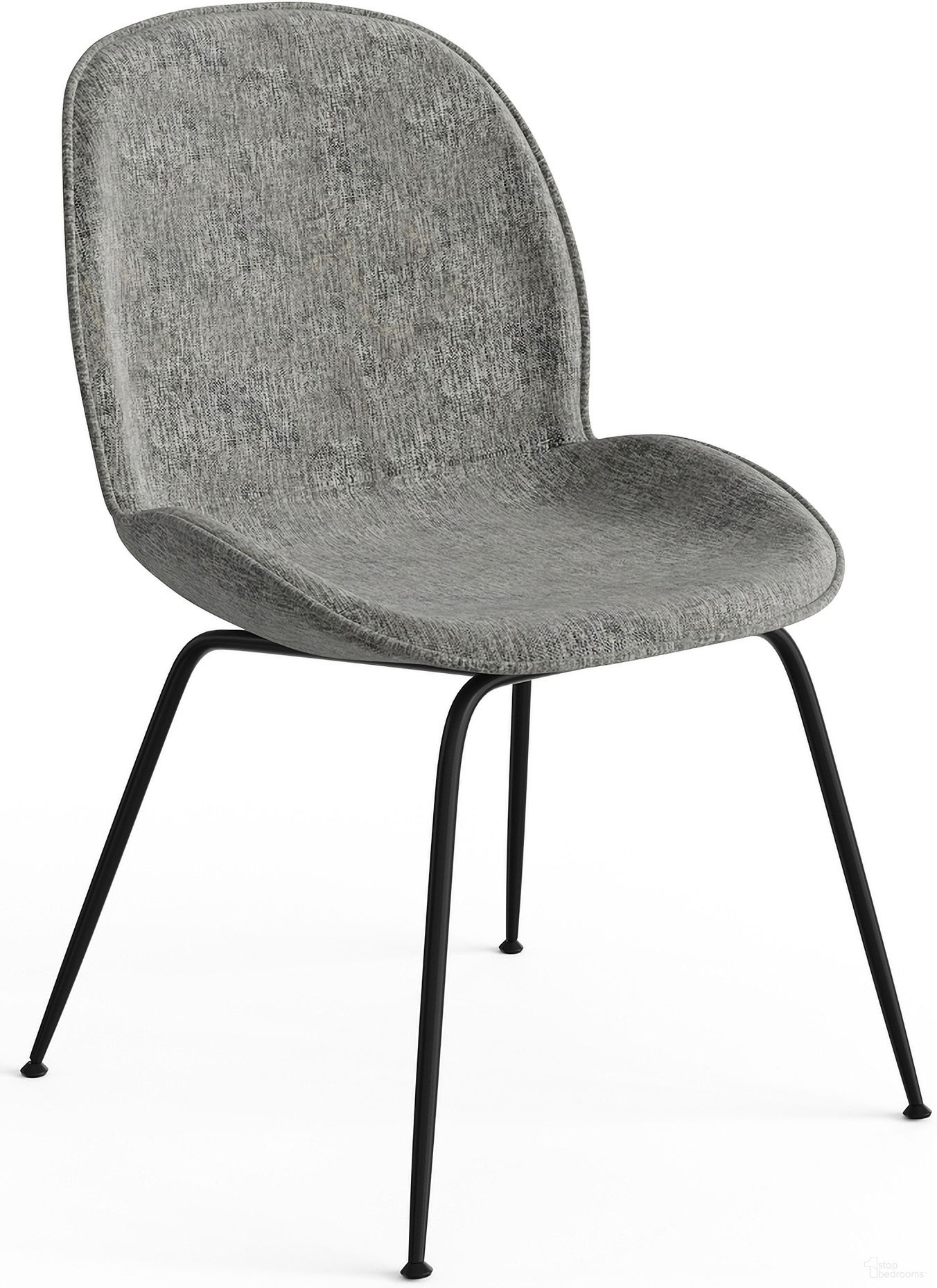 The appearance of Biza Upholstered Fabric Side Chairs with Black Matte Finished Metal Legs Set of 2 In Grey designed by Aeon in the modern / contemporary interior design. This grey piece of furniture was selected by 1StopBedrooms from Biza Collection to add a touch of cosiness and style into your home. Sku: 9304-Blk-F-Heather. Material: Plywood. Chair Type: Side Chair.