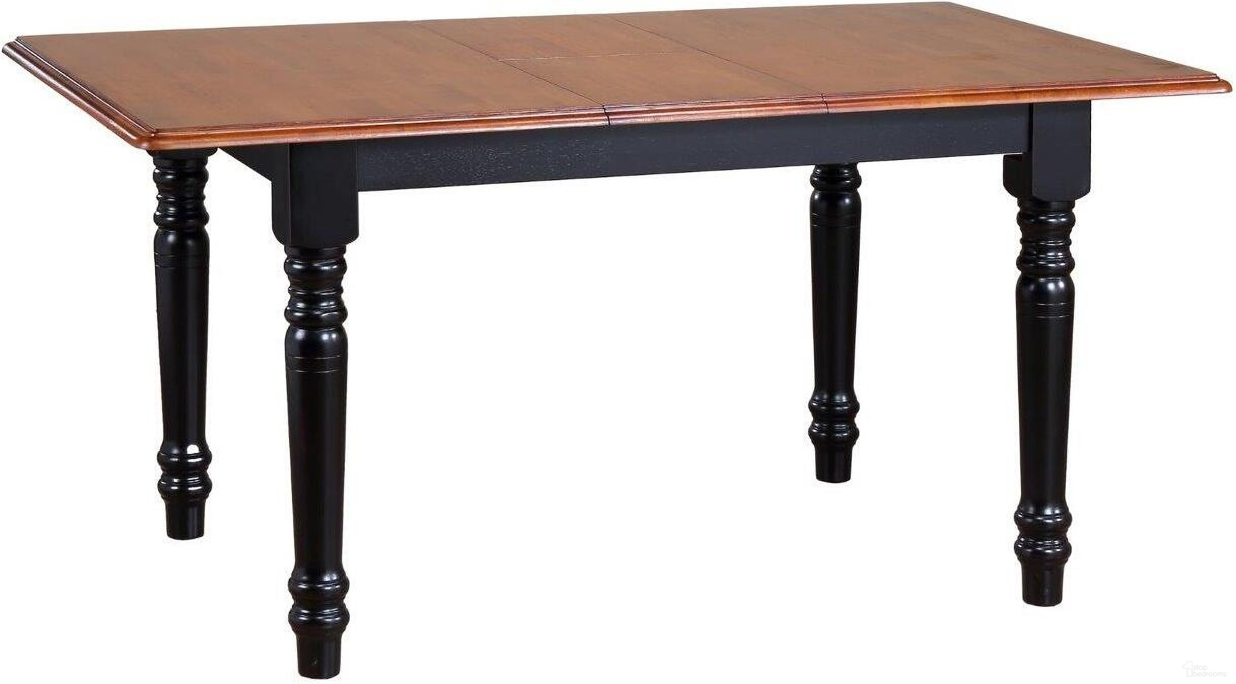 Black Cherry Selections Antique Black with Cherry Top Butterfly Dining Table