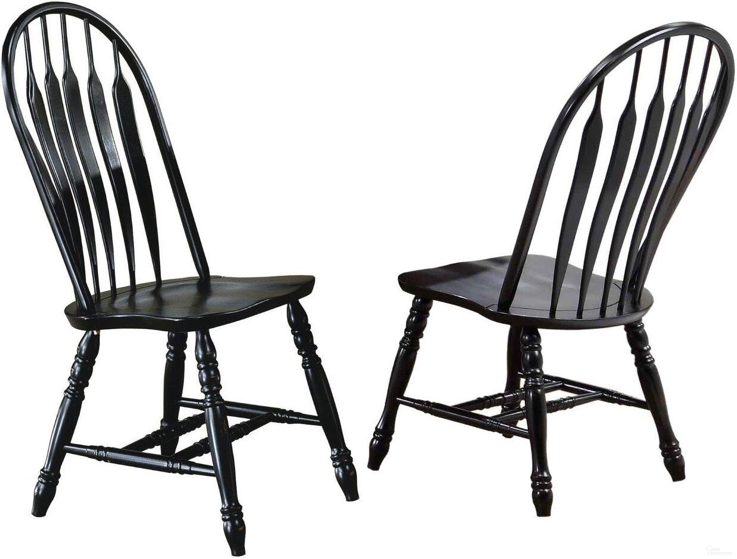 The appearance of Black Cherry Selections Comfort Back Dining Chair Set of 2 designed by Sunset Trading in the modern / contemporary interior design. This antique black and cherry piece of furniture  was selected by 1StopBedrooms from Black Cherry Selections Collection to add a touch of cosiness and style into your home. Sku: DLU-4130-AB-2. Material: Wood. Chair Type: Side Chair.