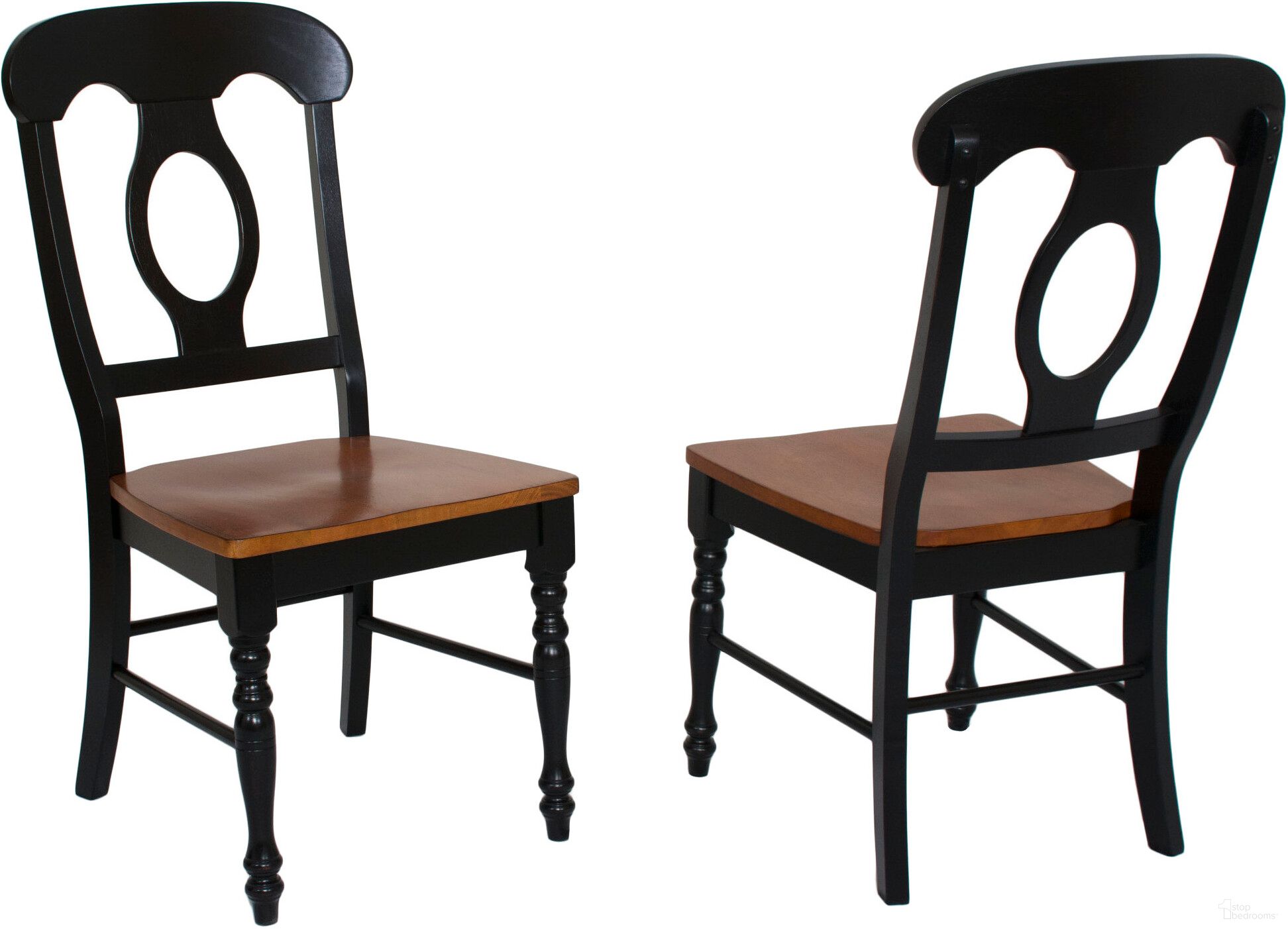 The appearance of Black Cherry Selections Napoleon Dining Chair Set of 2 designed by Sunset Trading in the modern / contemporary interior design. This antique black and cherry piece of furniture  was selected by 1StopBedrooms from Black Cherry Selections Collection to add a touch of cosiness and style into your home. Sku: DLU-C50-BCH-2. Material: Wood. Chair Type: Side Chair.