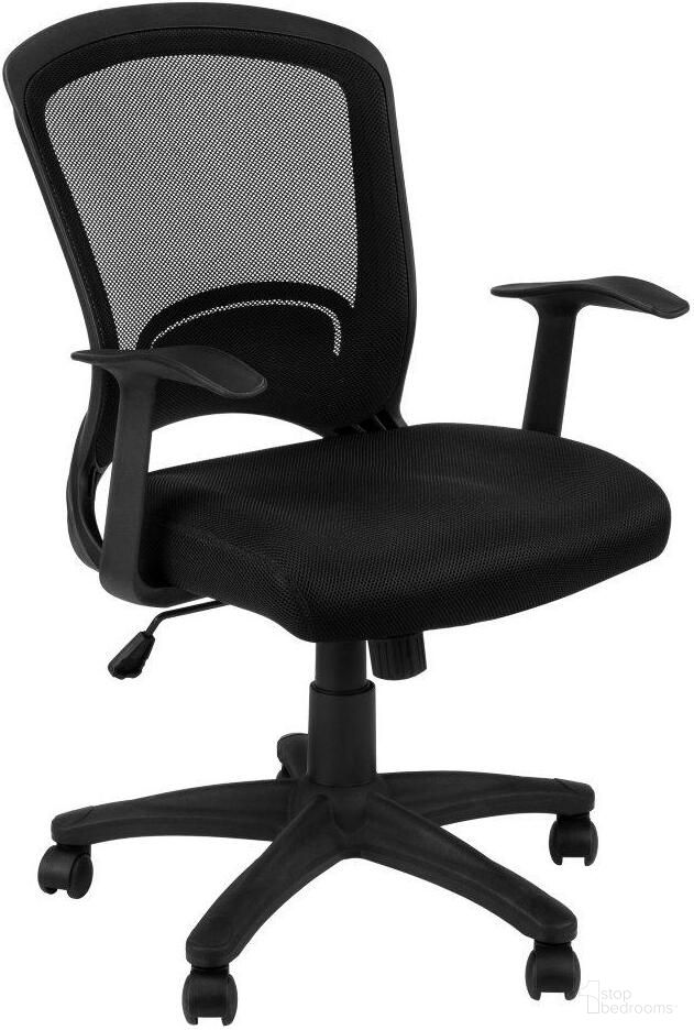 Black Mid Back Office Chair In Multiposition