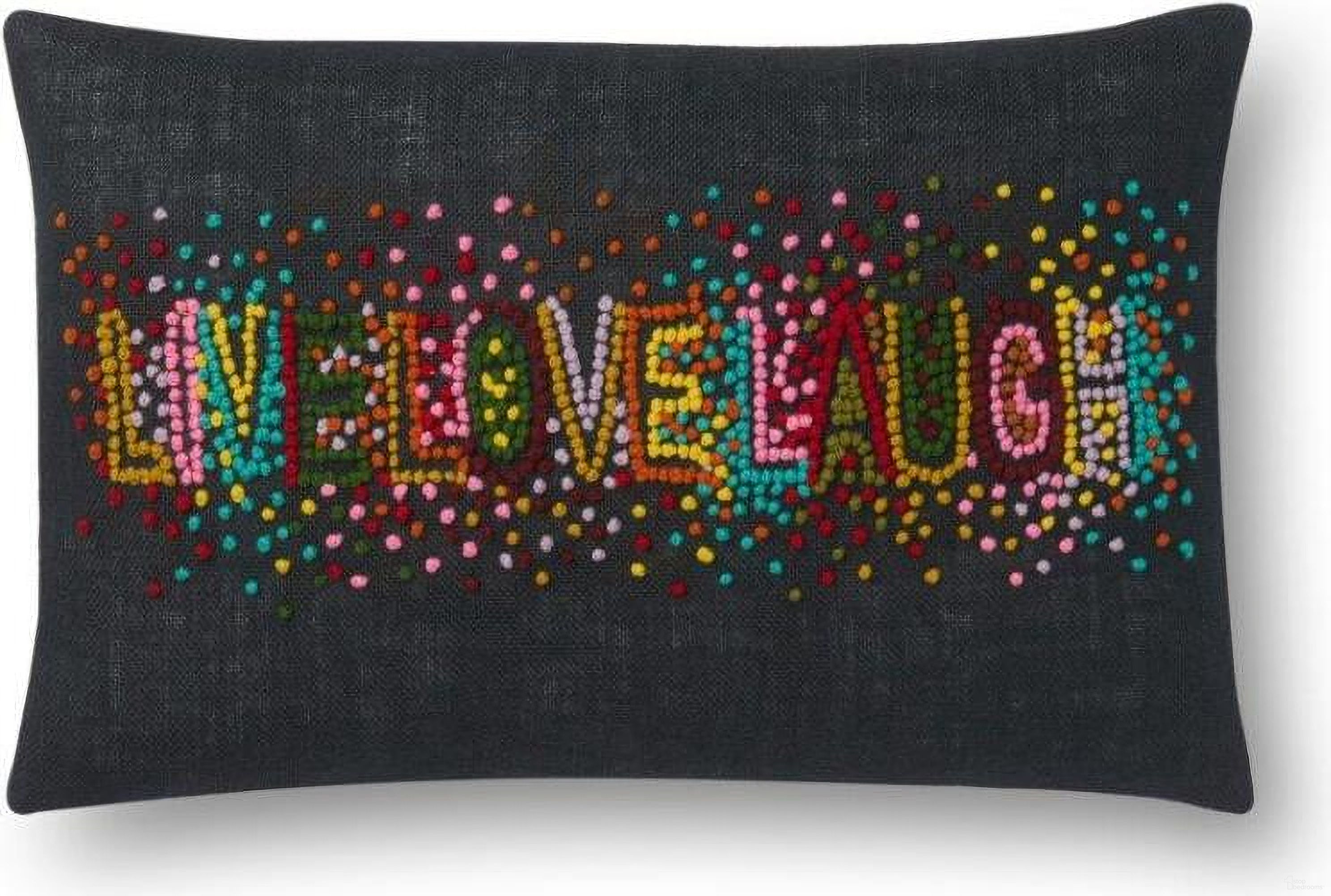 The appearance of Loloi P0561 Black and Multi 13" x 21" Cover w/Down Pillow designed by Loloi Rugs in the modern / contemporary interior design. This black and multi piece of furniture  was selected by 1StopBedrooms from Pillows Collection to add a touch of cosiness and style into your home. Sku: DSETP0561BLMLPIL5. Material: Cotton.