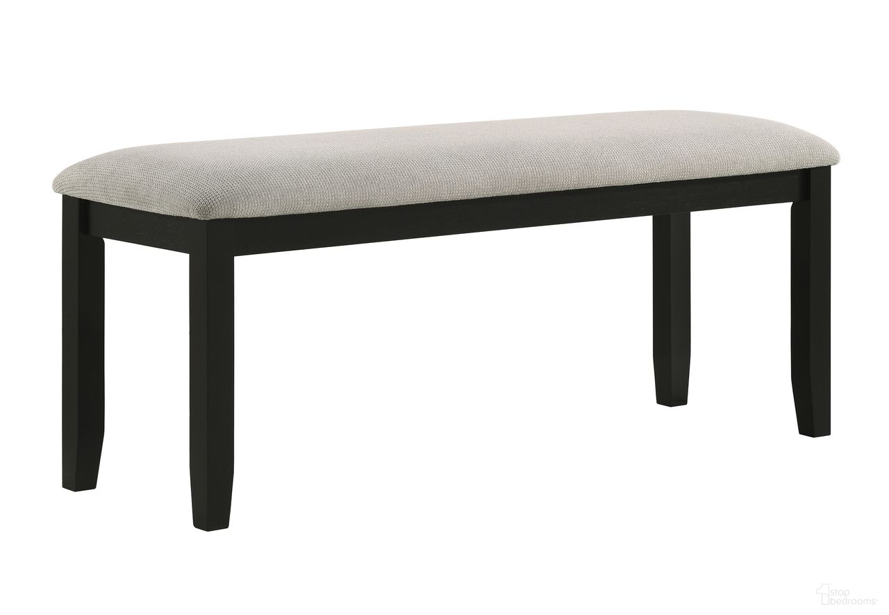 The appearance of Black Sands Dining Bench designed by Crown Mark in the transitional interior design. This black piece of furniture  was selected by 1StopBedrooms from Black Sands Collection to add a touch of cosiness and style into your home. Sku: 2132-BENCH. Material: Wood.