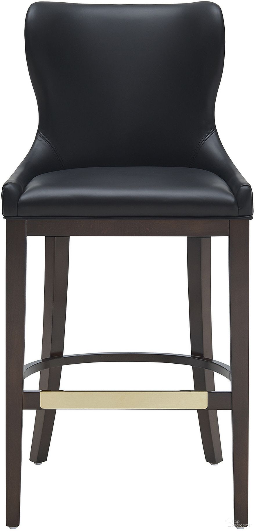 The appearance of Blair Barstool In Black designed by Manhattan Comfort in the modern / contemporary interior design. This black piece of furniture  was selected by 1StopBedrooms from Blair Collection to add a touch of cosiness and style into your home. Sku: BS023-BK. Material: Beech.