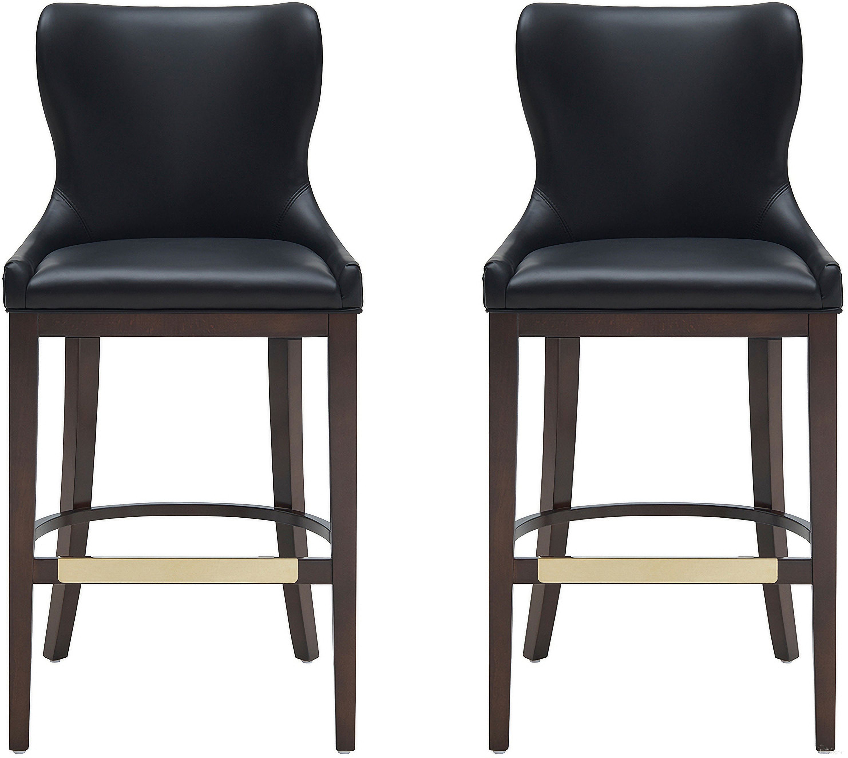 The appearance of Blair Barstool Set of 2 In Black designed by Manhattan Comfort in the modern / contemporary interior design. This black piece of furniture was selected by 1StopBedrooms from Blair Collection to add a touch of cosiness and style into your home. Sku: BS023-BK;BS023-BK. Material: Beech.