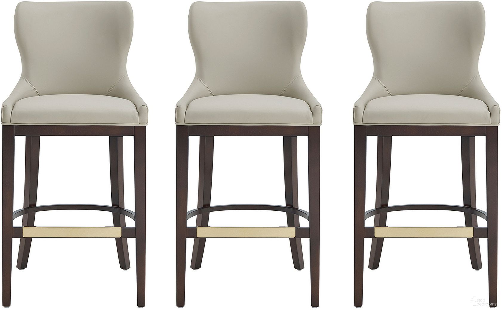 The appearance of Blair Barstool Set of 3 In Stone designed by Manhattan Comfort in the modern / contemporary interior design. This stone piece of furniture was selected by 1StopBedrooms from Blair Collection to add a touch of cosiness and style into your home. Sku: BS023-ST;BS023-ST;BS023-ST. Material: Beech.
