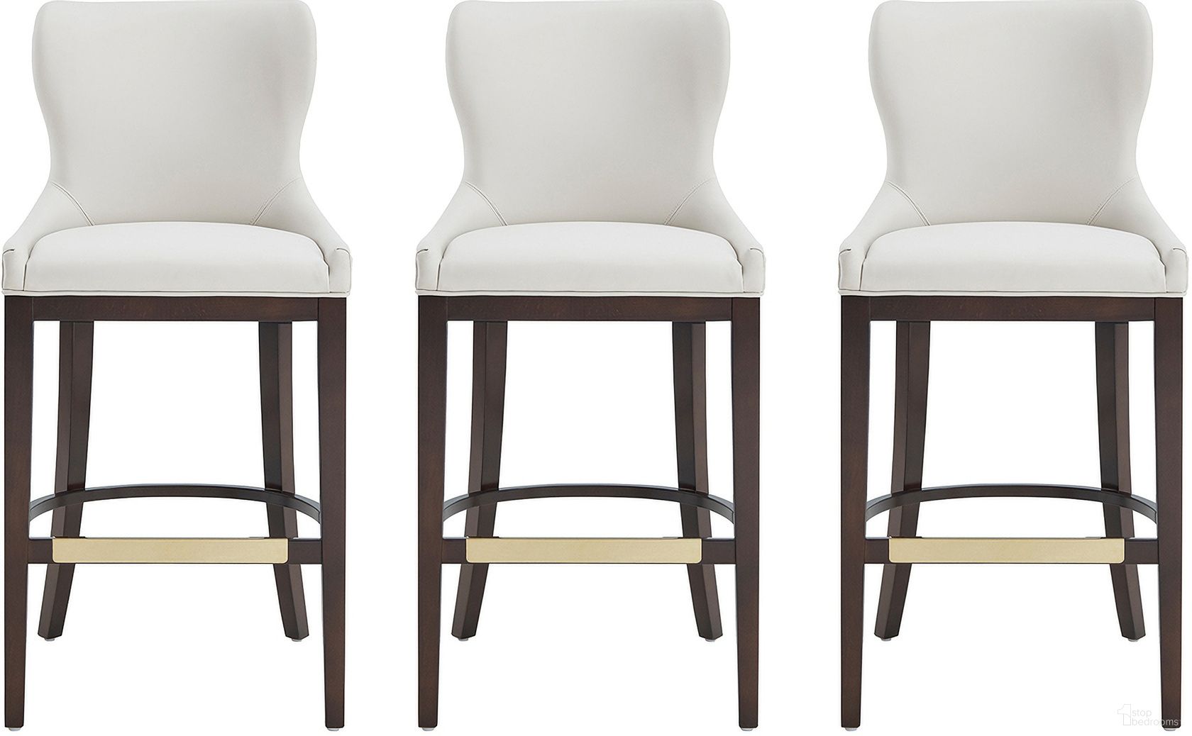 The appearance of Blair Barstool Set of 3 In White designed by Manhattan Comfort in the modern / contemporary interior design. This white piece of furniture was selected by 1StopBedrooms from Blair Collection to add a touch of cosiness and style into your home. Sku: BS023-WH;BS023-WH;BS023-WH. Material: Beech.