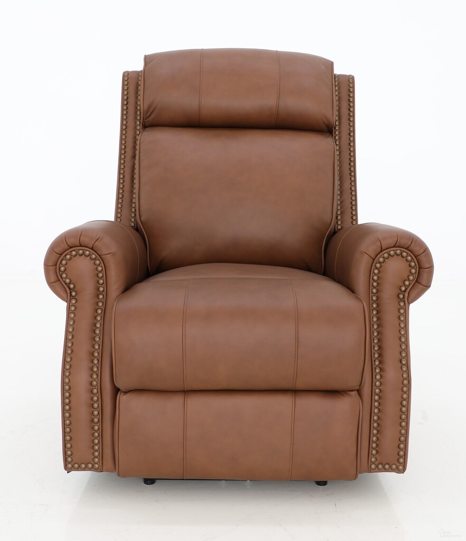 Blair Big and Tall Power Recliner with Power Head Rest In Saddle
