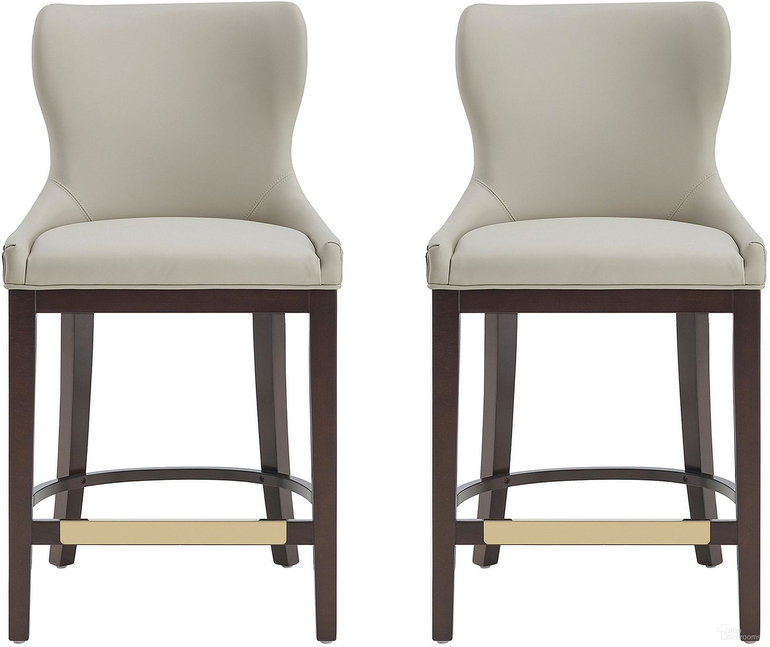 The appearance of Blair Counter Stool Set of 2 In Stone designed by Manhattan Comfort in the modern / contemporary interior design. This stone piece of furniture was selected by 1StopBedrooms from Blair Collection to add a touch of cosiness and style into your home. Sku: CS020-ST;CS020-ST. Material: Beech.