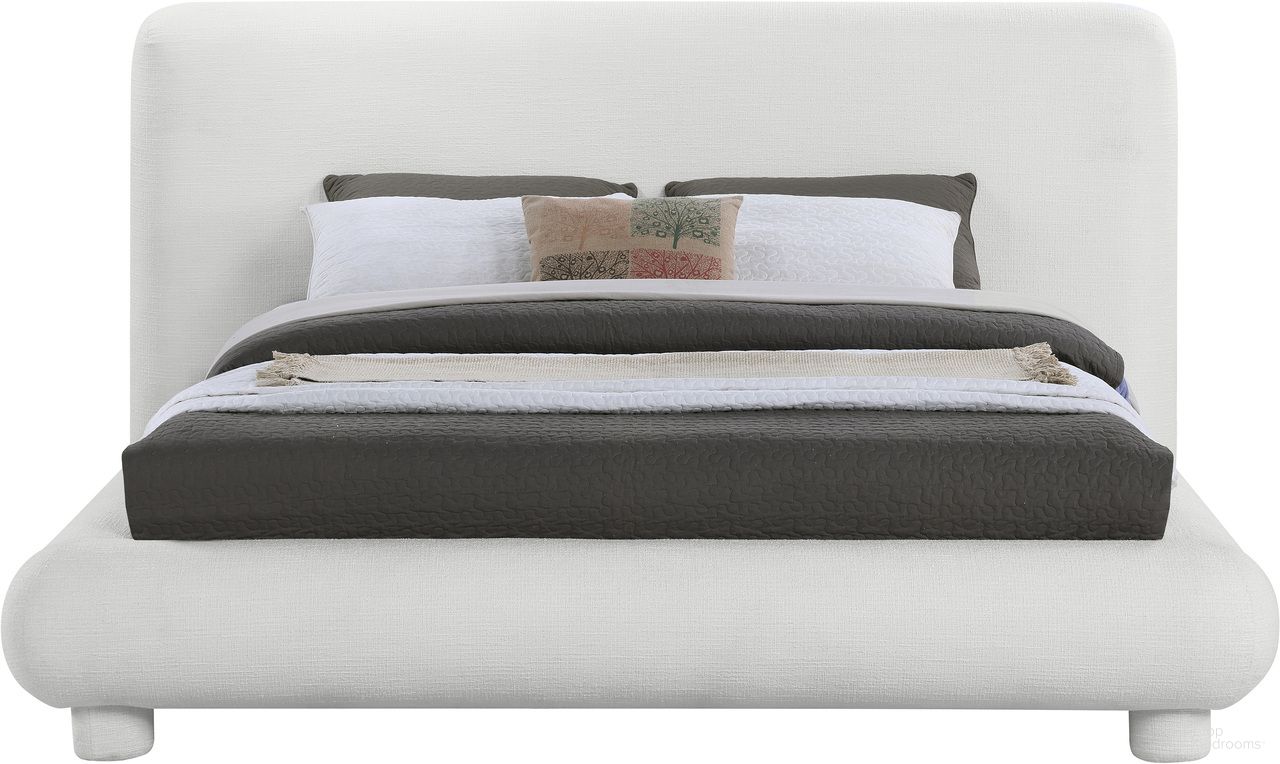 Blair Fabric Upholstered King Bed In Cream