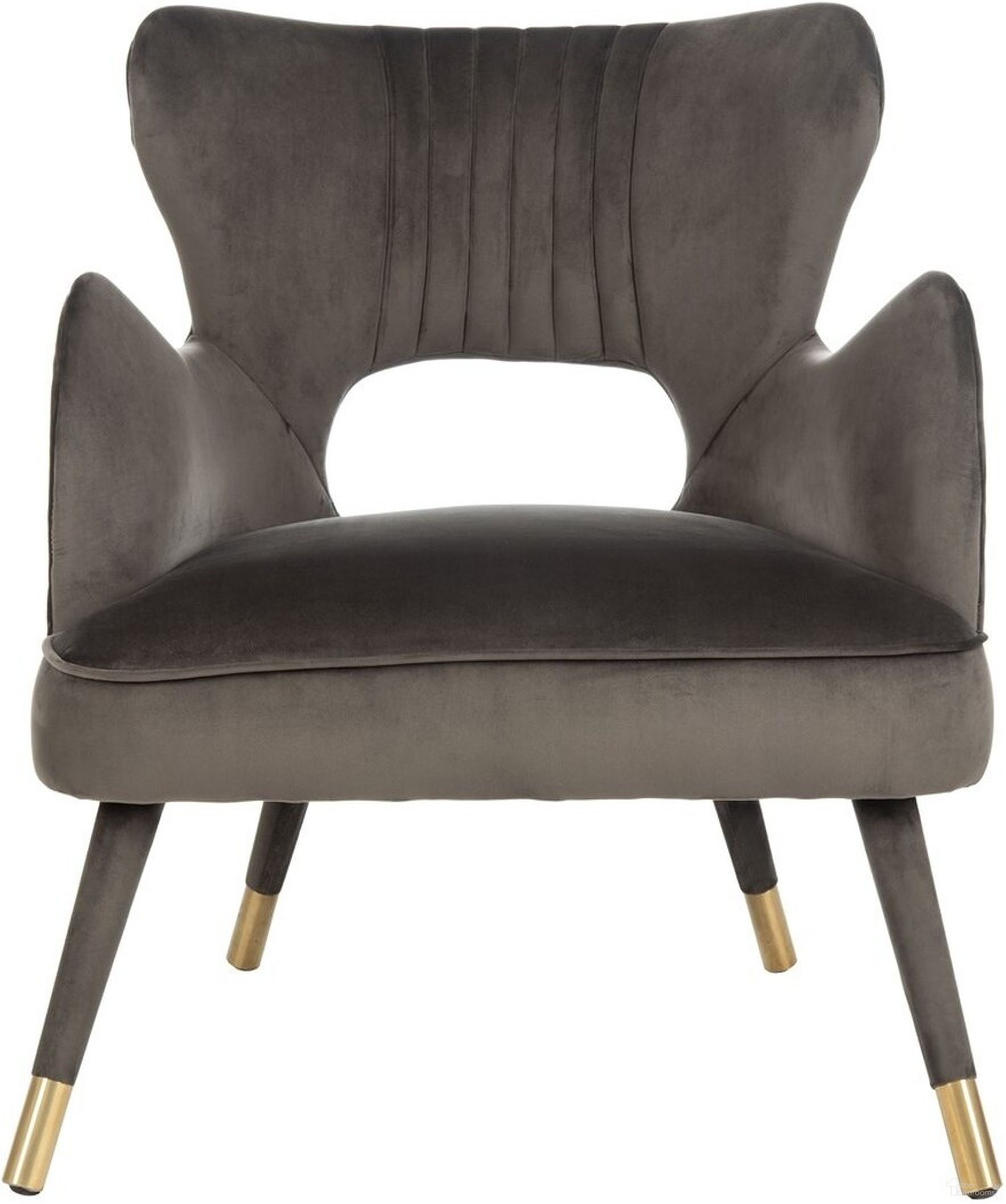 The appearance of Blair Wingback Accent Chair in Gold designed by Safavieh in the modern / contemporary interior design. This gold piece of furniture was selected by 1StopBedrooms from Blair Collection to add a touch of cosiness and style into your home. Sku: ACH4504A. Material: Wood.