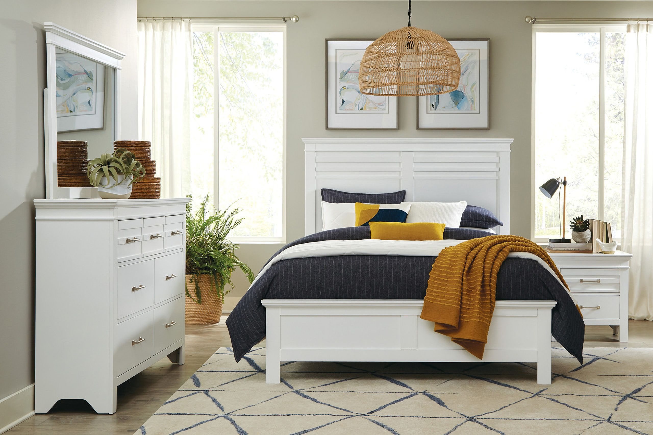 The appearance of Blaire Farm Youth Panel Bedroom Set In White designed by Homelegance in the transitional interior design. This white piece of furniture was selected by 1StopBedrooms from Blaire Farm Collection to add a touch of cosiness and style into your home. Sku: 1675WF-1;1675WF-2;1675WF-3;1675W-4. Bed Type: Panel Bed. Material: Wood. Bed Size: Full.