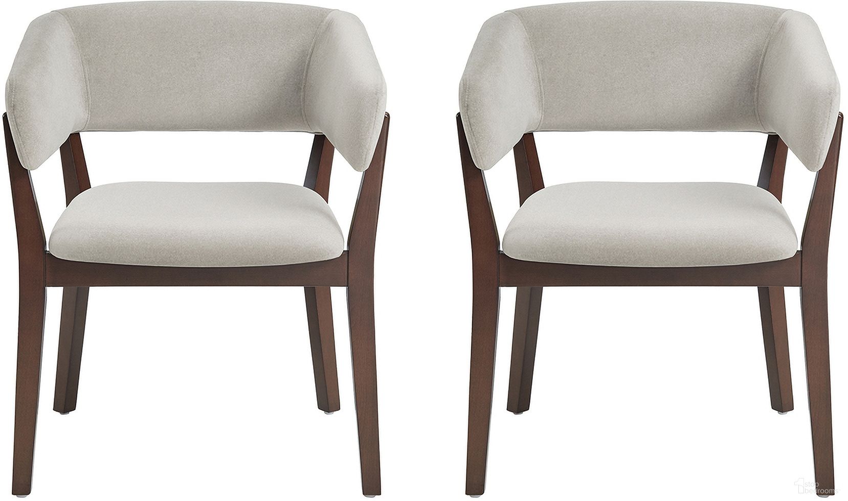 The appearance of Blake Dining Armchair Set of 2 In Greige designed by Manhattan Comfort in the modern / contemporary interior design. This greige piece of furniture was selected by 1StopBedrooms from Blake Collection to add a touch of cosiness and style into your home. Sku: DC102AR-GE;DC102AR-GE. Chair Type: Arm Chair. Material: Beech.