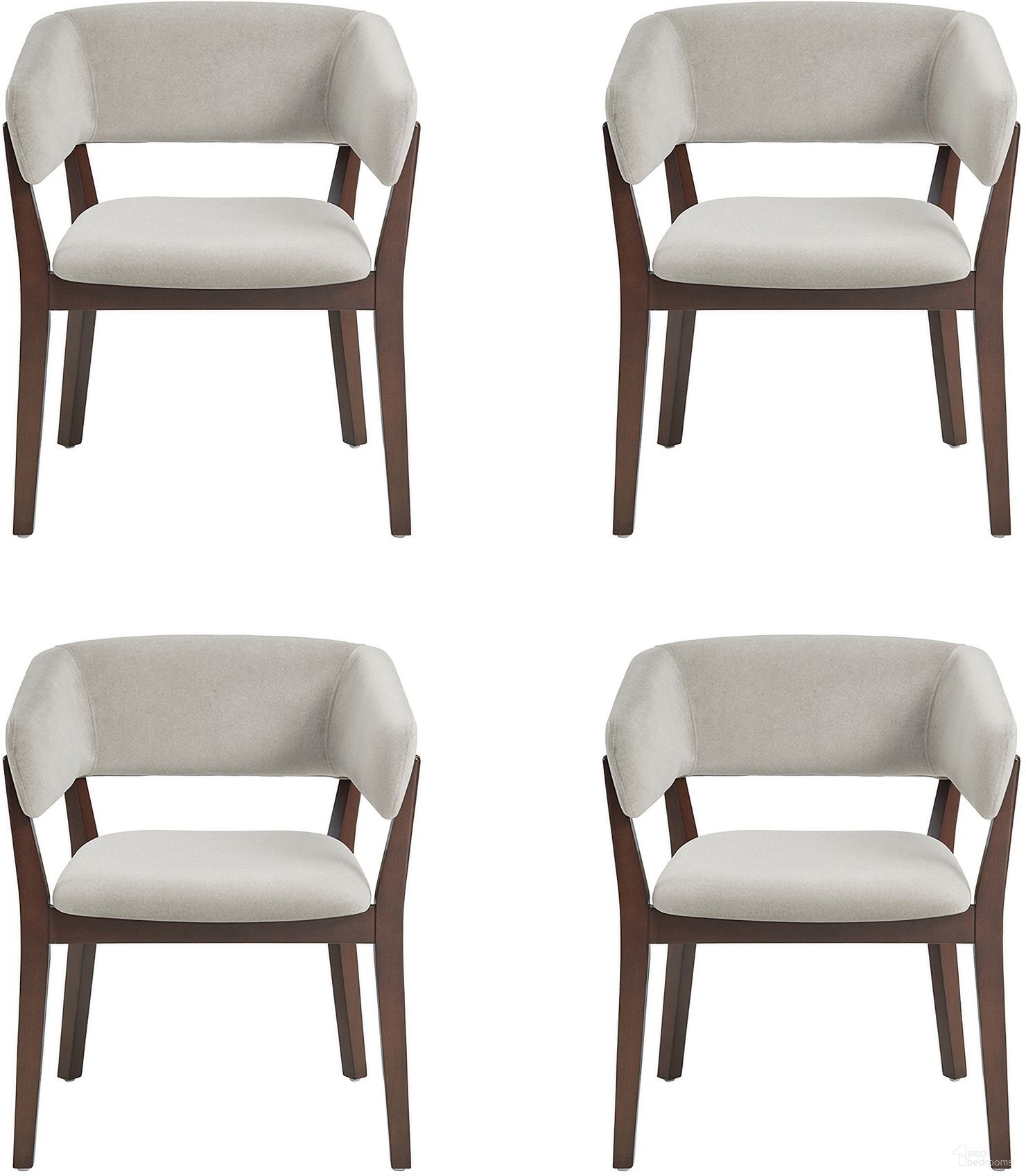 The appearance of Blake Dining Armchair Set of 4 In Greige designed by Manhattan Comfort in the modern / contemporary interior design. This greige piece of furniture was selected by 1StopBedrooms from Blake Collection to add a touch of cosiness and style into your home. Sku: DC102AR-GE;DC102AR-GE;DC102AR-GE;DC102AR-GE. Chair Type: Arm Chair. Material: Beech.