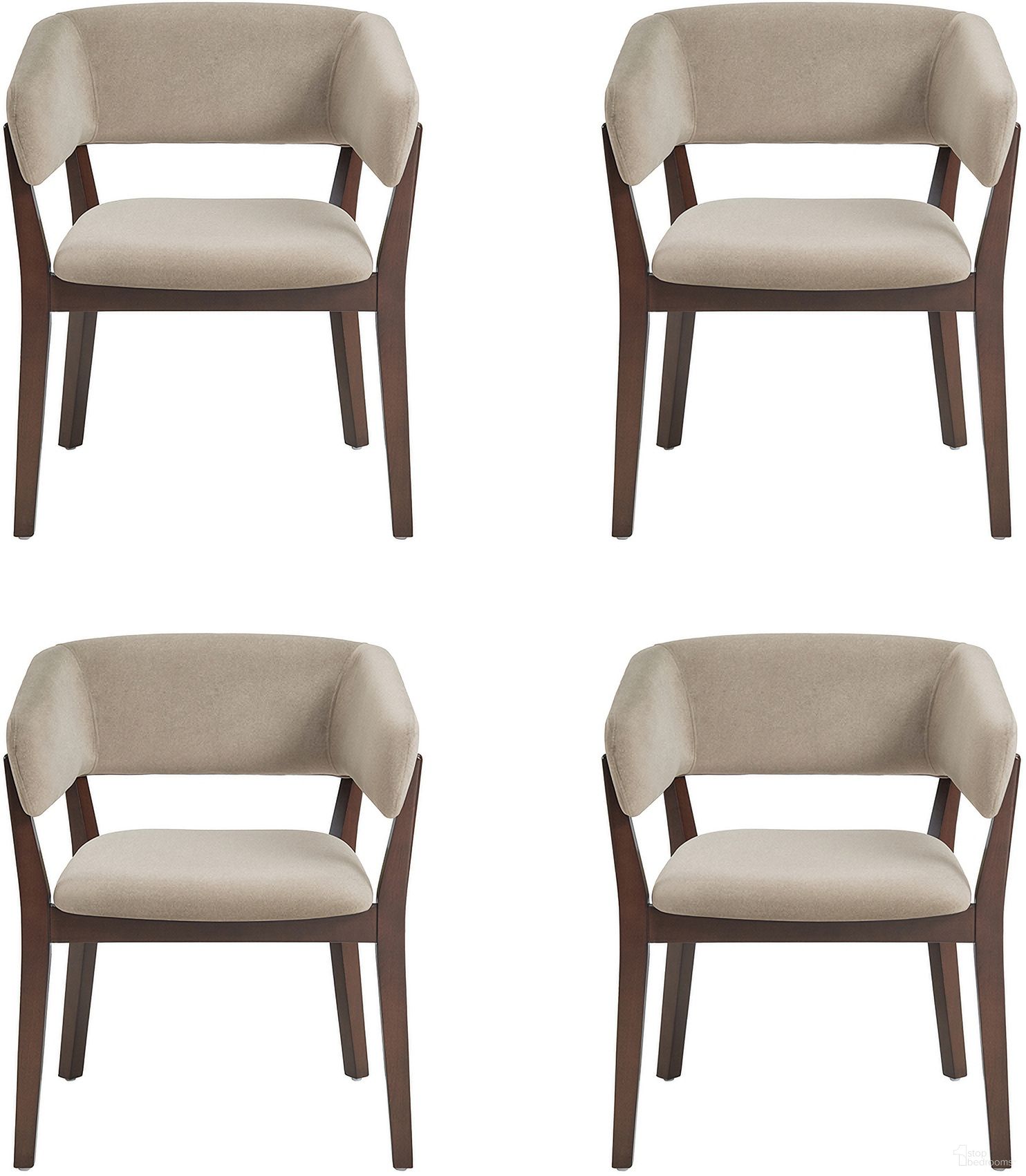 The appearance of Blake Dining Armchair Set of 4 In Natural designed by Manhattan Comfort in the modern / contemporary interior design. This natural piece of furniture  was selected by 1StopBedrooms from Blake Collection to add a touch of cosiness and style into your home. Sku: DC102AR-NA;DC102AR-NA;DC102AR-NA;DC102AR-NA. Chair Type: Arm Chair. Material: Beech.