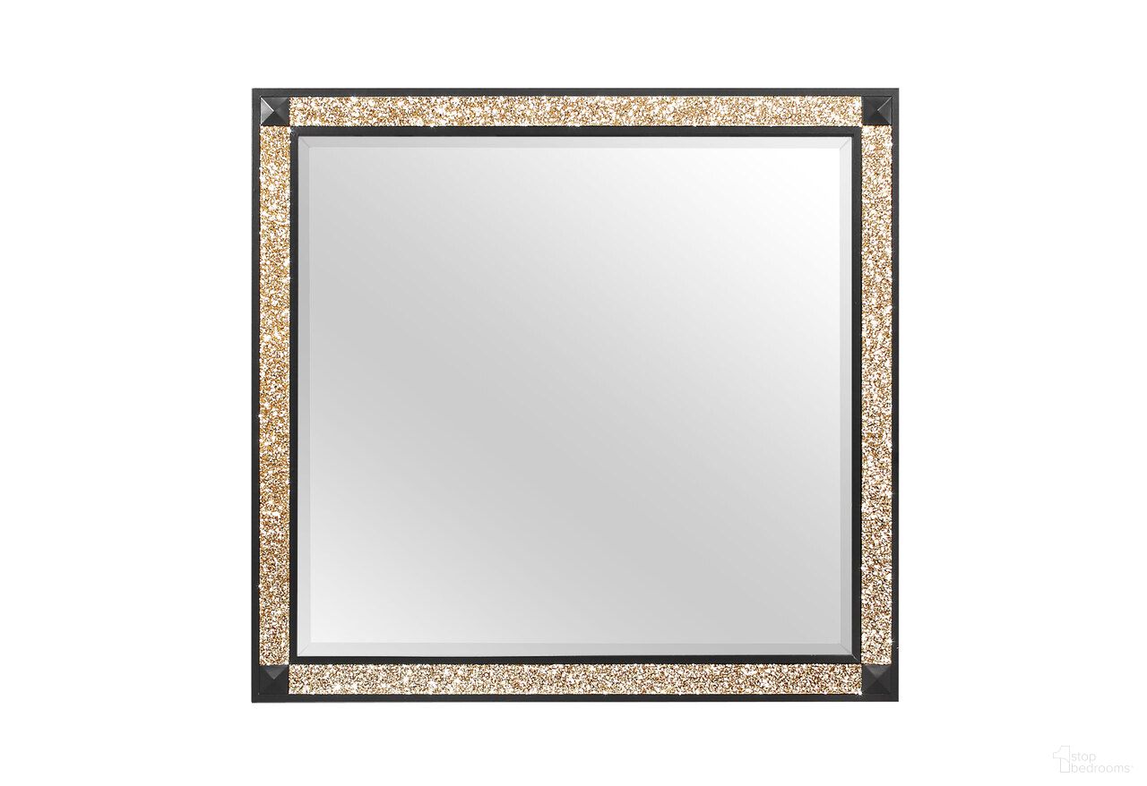 The appearance of Blake Mirror In Black And Gold designed by Global Furniture USA in the traditional interior design. This black and gold piece of furniture was selected by 1StopBedrooms from Blake Collection to add a touch of cosiness and style into your home. Sku: BLAKE-BLACK/GOLD-MR. Material: MDF.