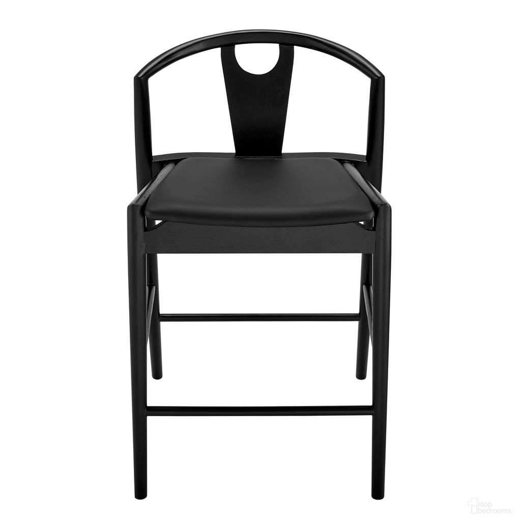 The appearance of Blanche Counter Stool In Black Leatherette designed by Euro Style in the modern / contemporary interior design. This black leatherette piece of furniture was selected by 1StopBedrooms from Blanche Collection to add a touch of cosiness and style into your home. Sku: 91036-BLK. Material: Leather.