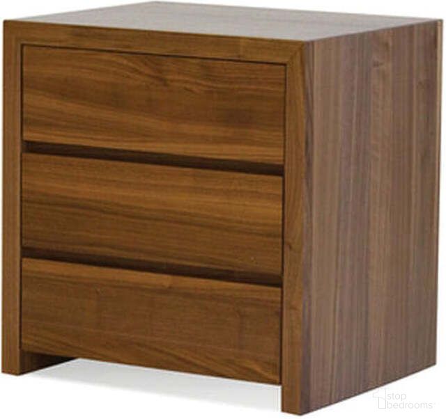 Blanche Walnut 3 Drawer Night Table