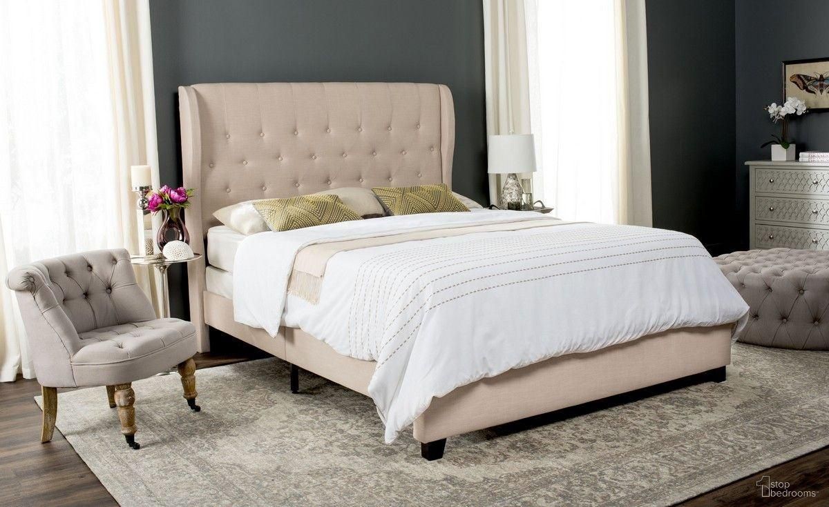 Blanchett Light Beige Youth Upholstered Platform Bedroom Set